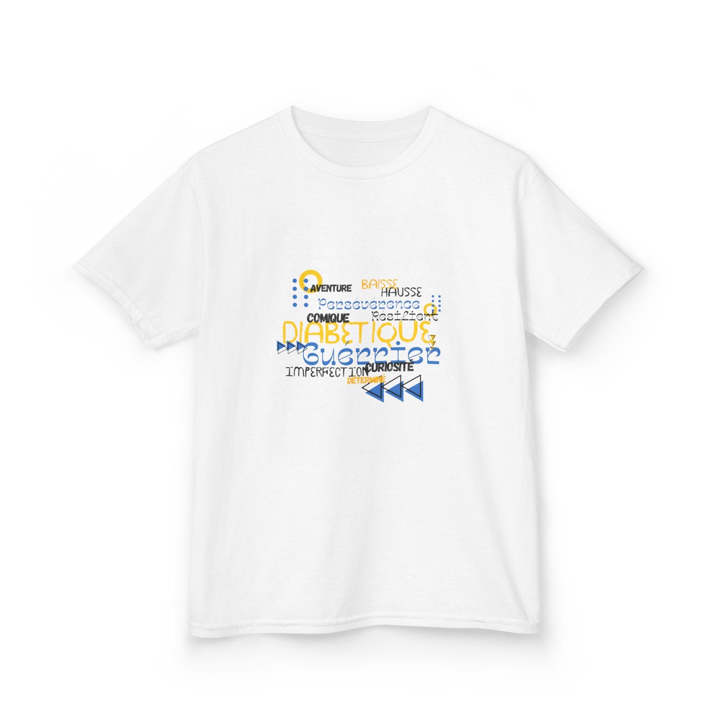 The Diabuddies Store Uplifted & Unleashed (French) - Kids Tee Uplifted & Unleashed (French) - Kids Tee: Embrace your strength, defy the odds. The "Uplifted & Unleashed" Kids Tee is more than just a Tee; it's a vibrant testament to the diabetic warrior wit