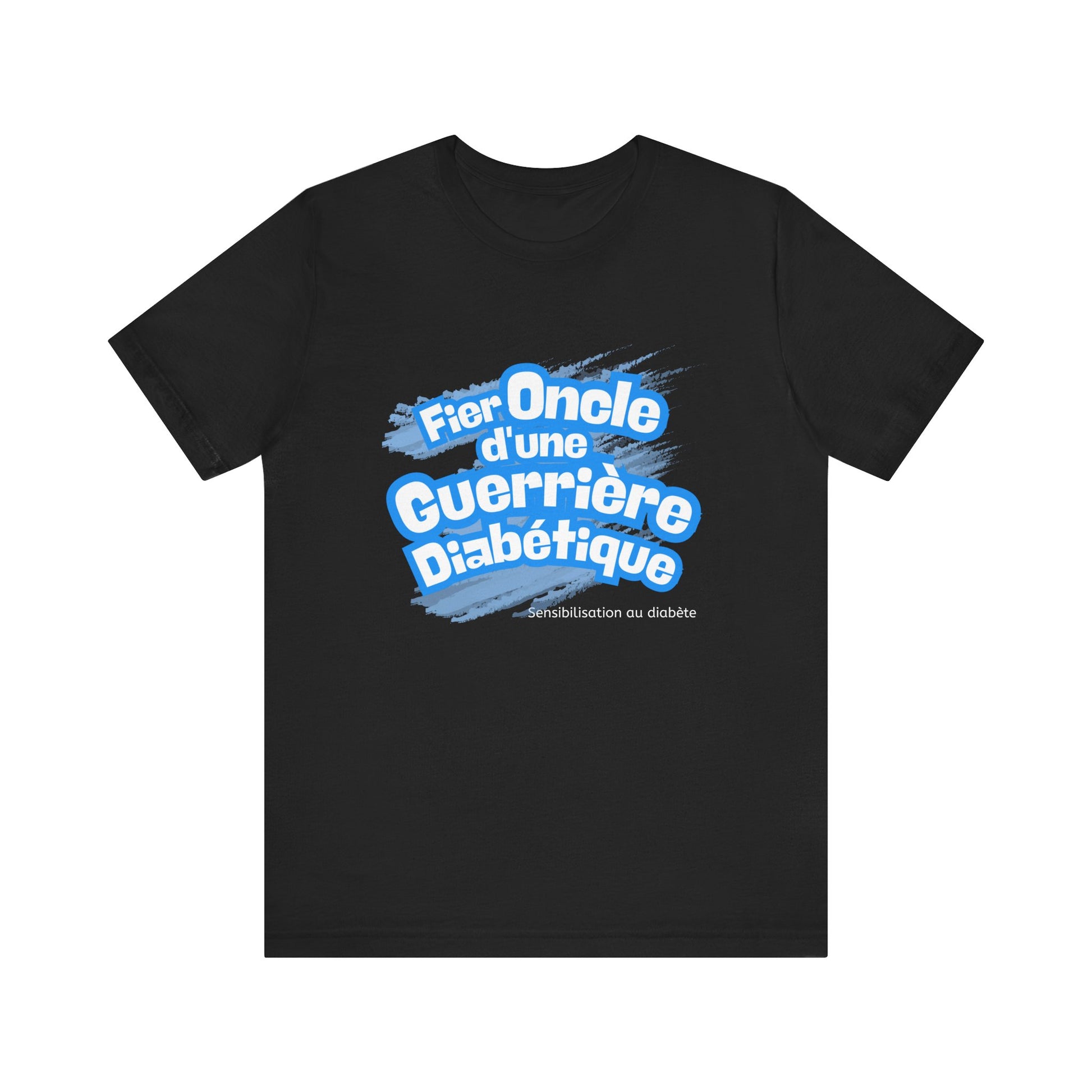 Proud Uncle of Diabetic Warrior (French/Niece) - Unisex Tee The Diabuddies Store T-Shirts $22.50