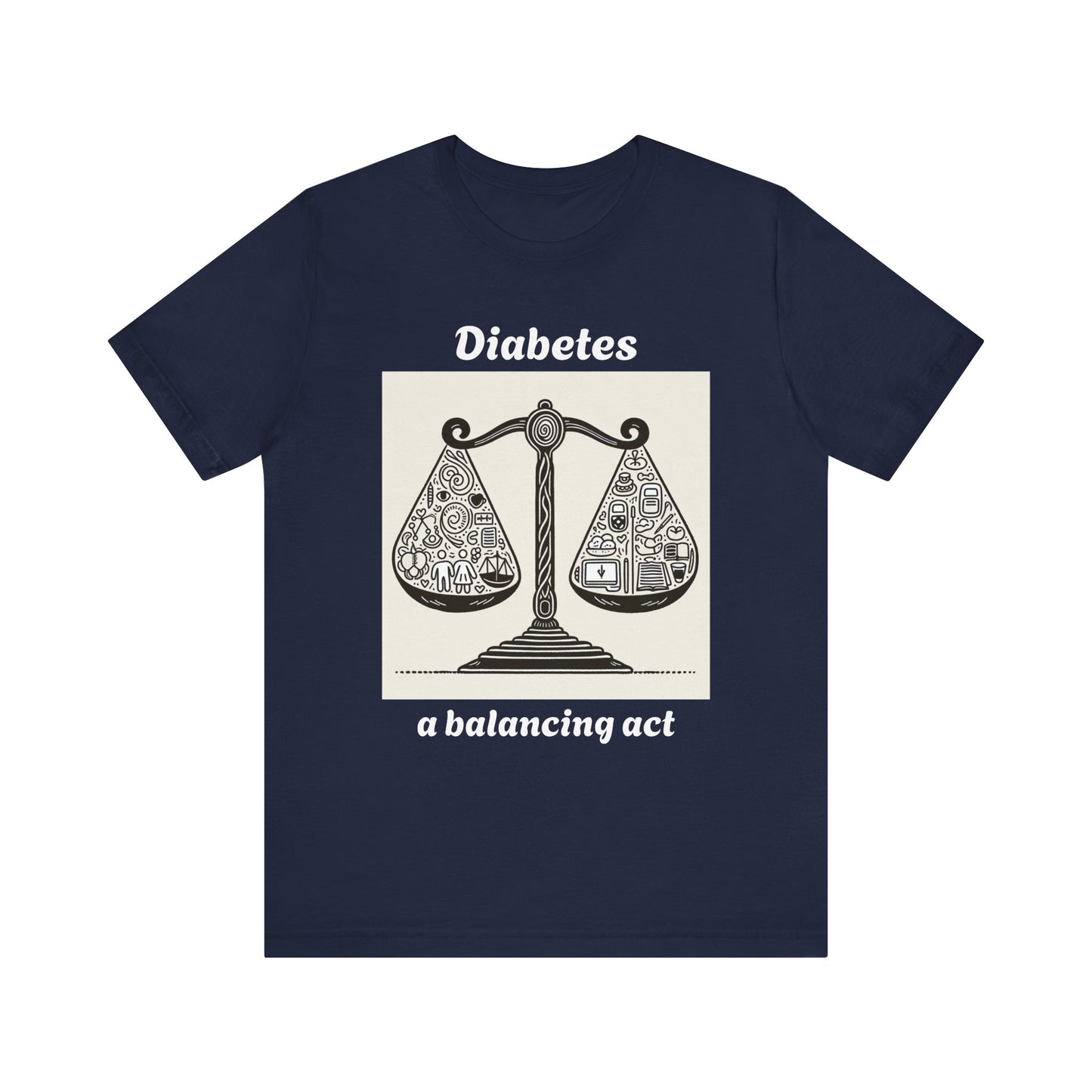Diabetes Balancing Act - Unisex Tee The Diabuddies Store T-Shirts $24.25