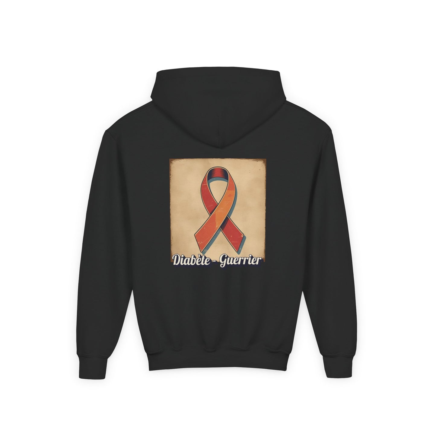 The Diabuddies Store Diabetes Warrior, Retro Look French - Guerrier Youth Hoodie Diabetes Warrior, Retro Look French - Guerrier Youth Hoodie: Let your young one show off their strength and style with our French Youth Hoodie! Hoodies $32.49