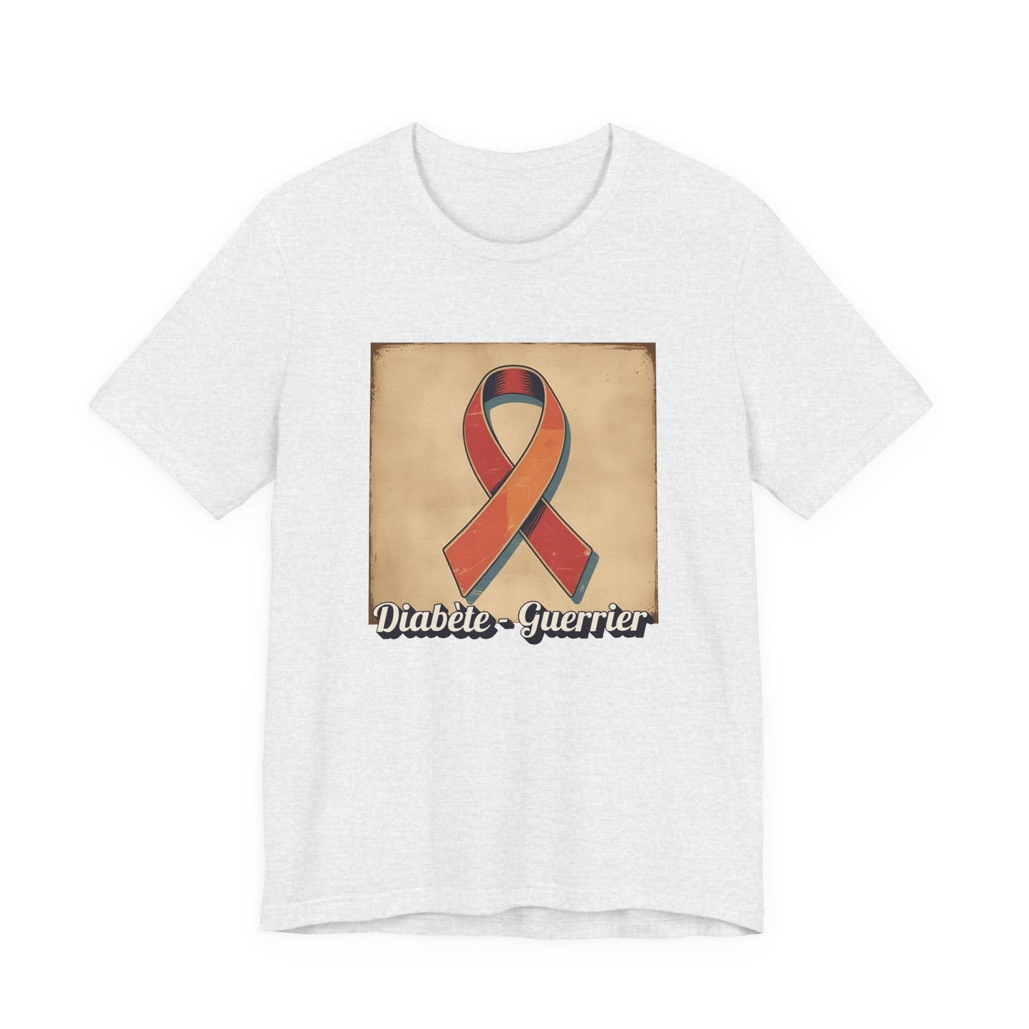 Diabetes Warrior, Retro Style (French/Guerrier) Unisex Tee The Diabuddies Store T-Shirts $22.50