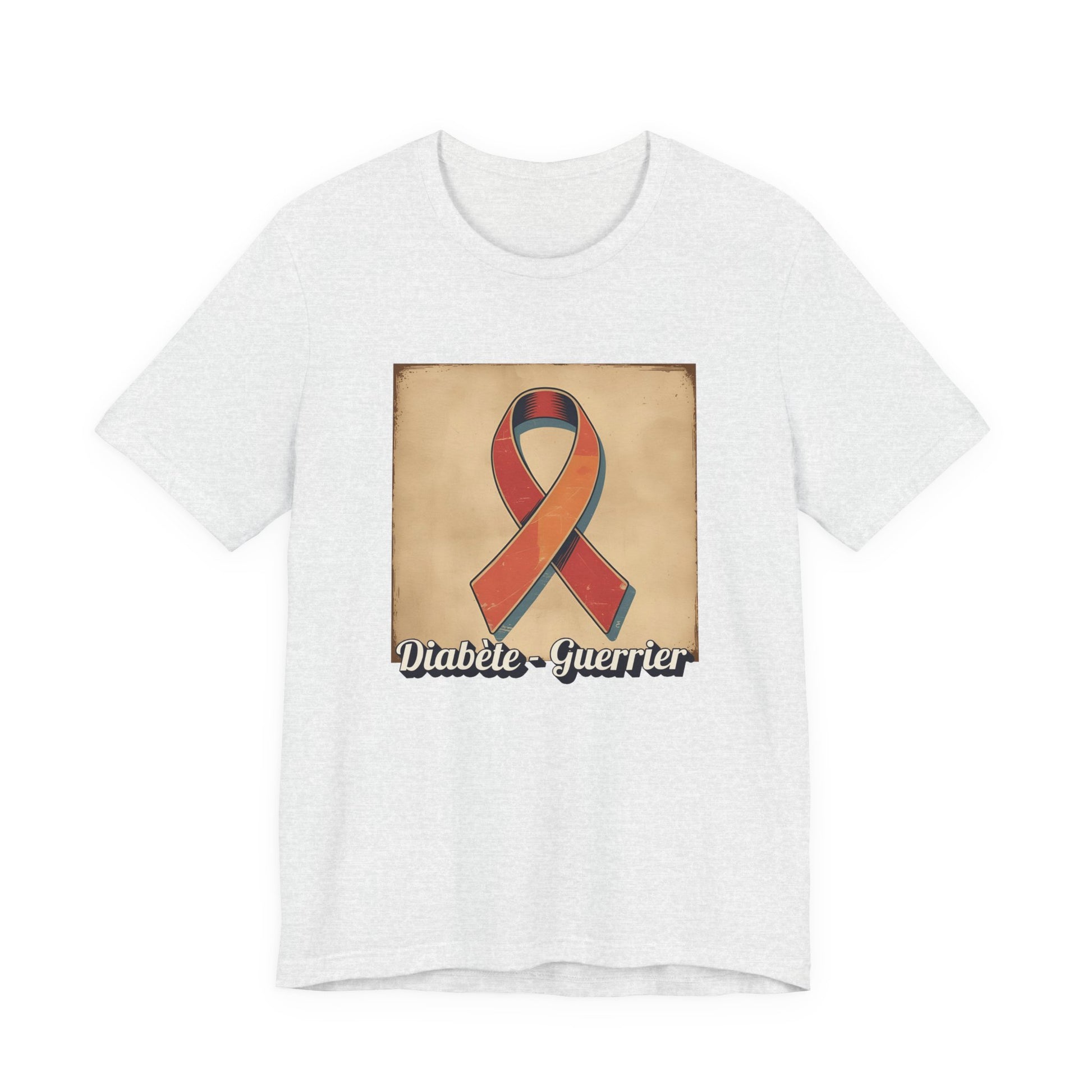 Diabetes Warrior, Retro Style (French/Guerrier) Unisex Tee The Diabuddies Store T-Shirts $22.50