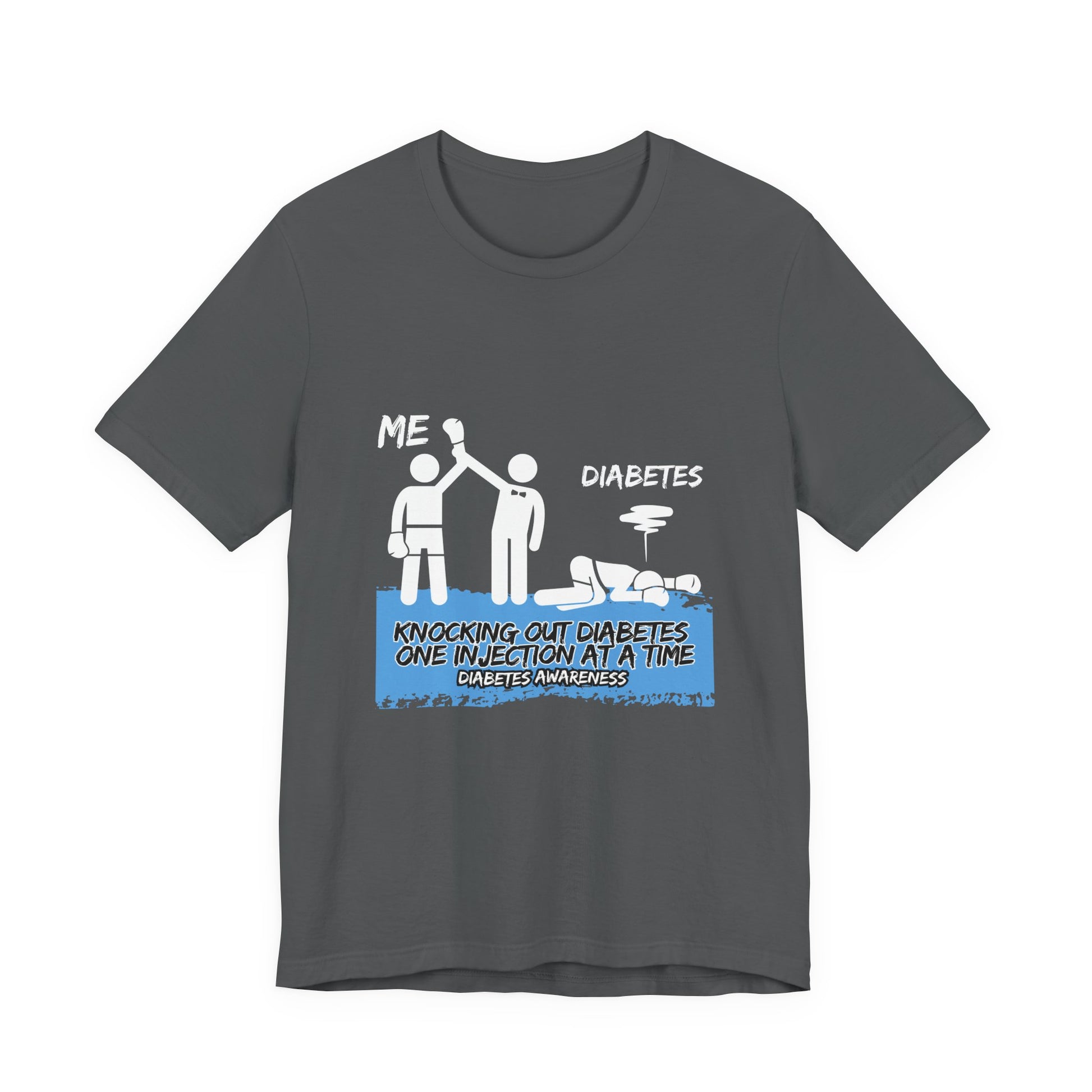 The Diabuddies Store Knocking out Diabetes - Unisex Tee Knocking out Diabetes - Unisex Tee: Make a bold statement with our Unisex Tee. This powerful shirt is for the fighters, the advocates, and the champions who face diabetes head-on every day. $22.09 T-