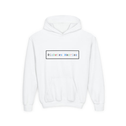 Diabetes Warrior Bold Text - Youth Hoodie The Diabuddies Store Hoodies $31.56