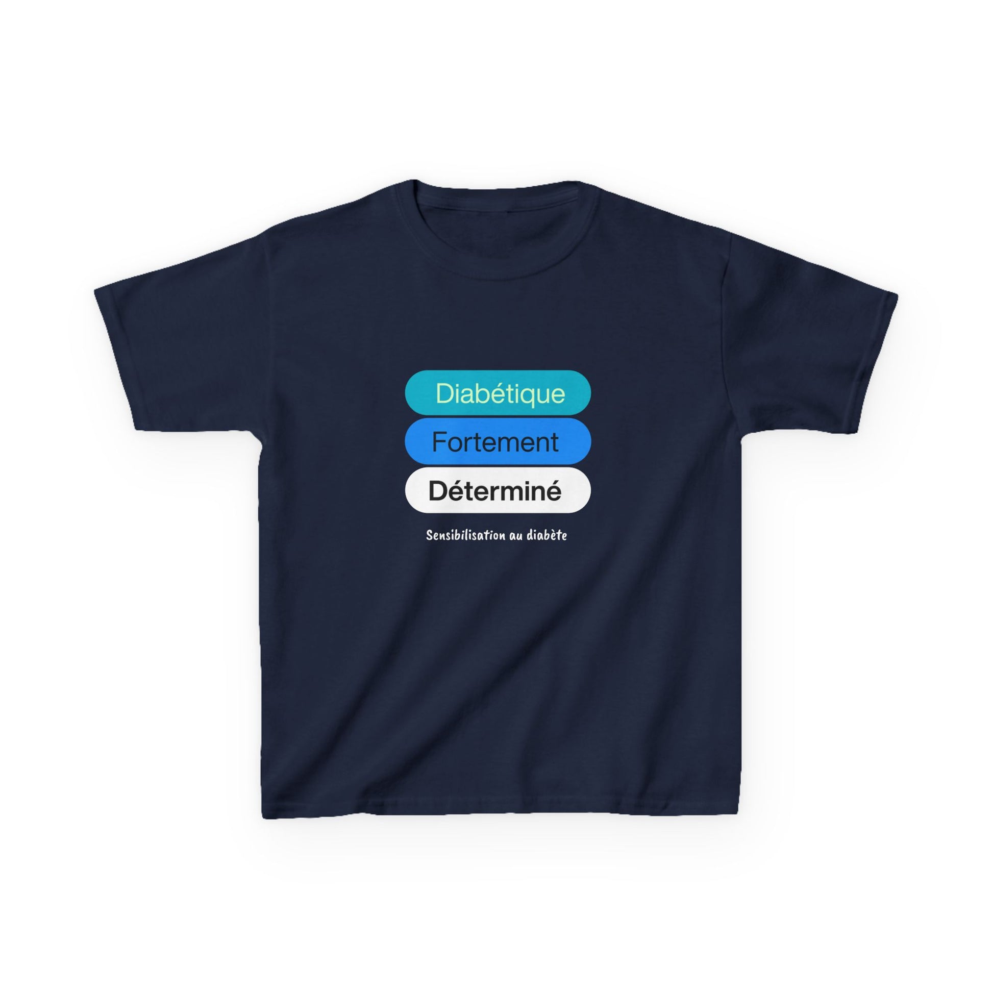 Strongly Determined Diabetic (French) - Kids Tee The Diabuddies Store T-Shirts $19.22