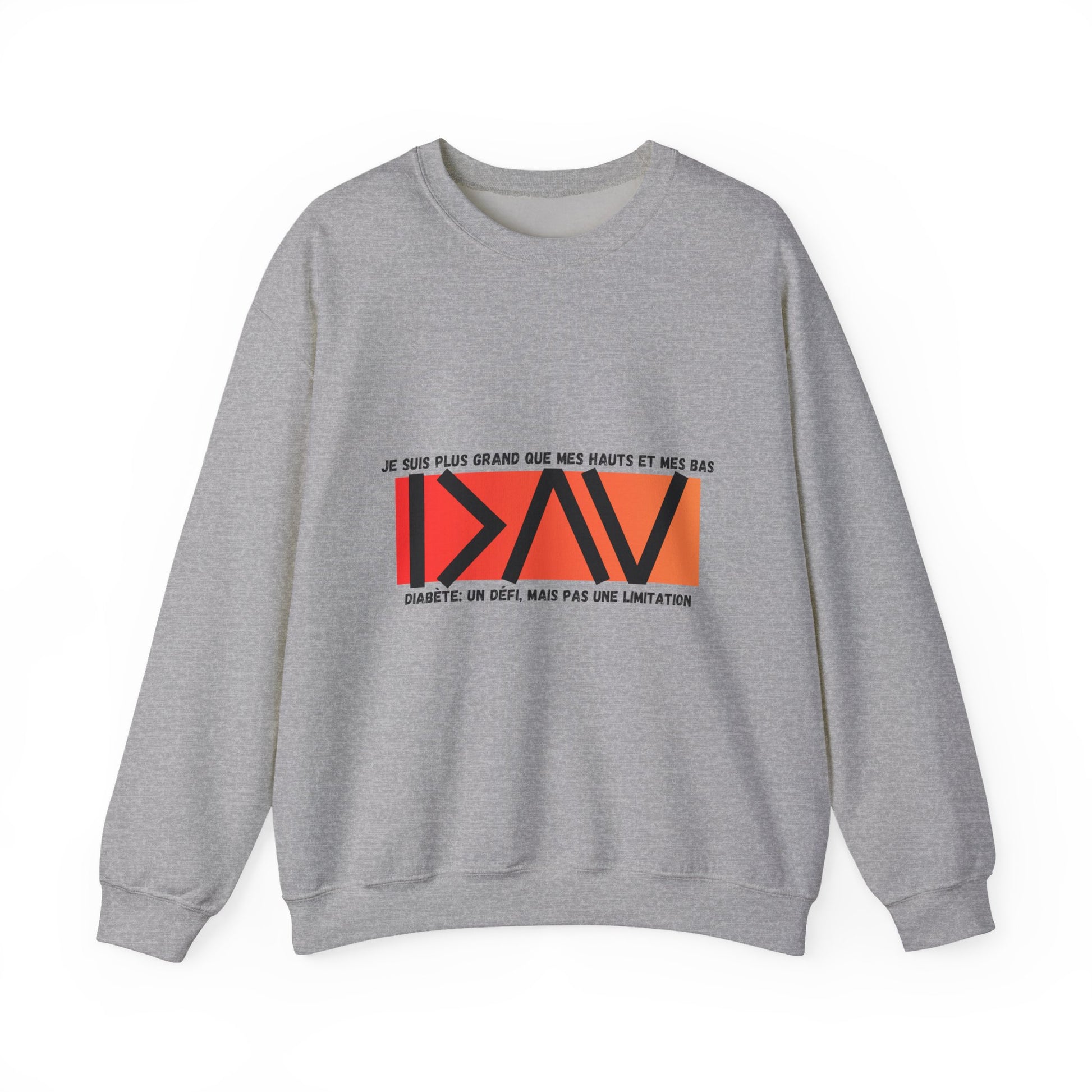 The Diabuddies Store Greater than (French/Orange) - Unisex Sweatshirt Greater than (French/Orange) - Unisex Sweatshirt: Rise above and wrap yourself in strength with the "Greater Than (French/Orange)" Unisex Sweatshirt! $29.49 Sweatshirts Casual Wear,Comf