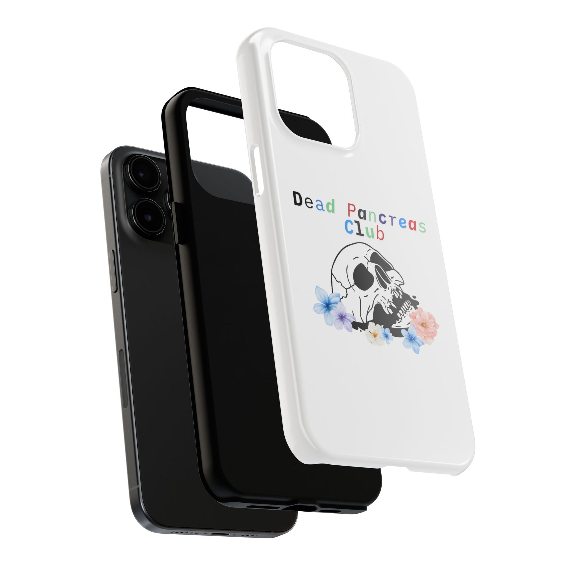Skull & Flowers Dead Pancreas Club - Phone Case The Diabuddies Store Mobile Phone Cases $18.23