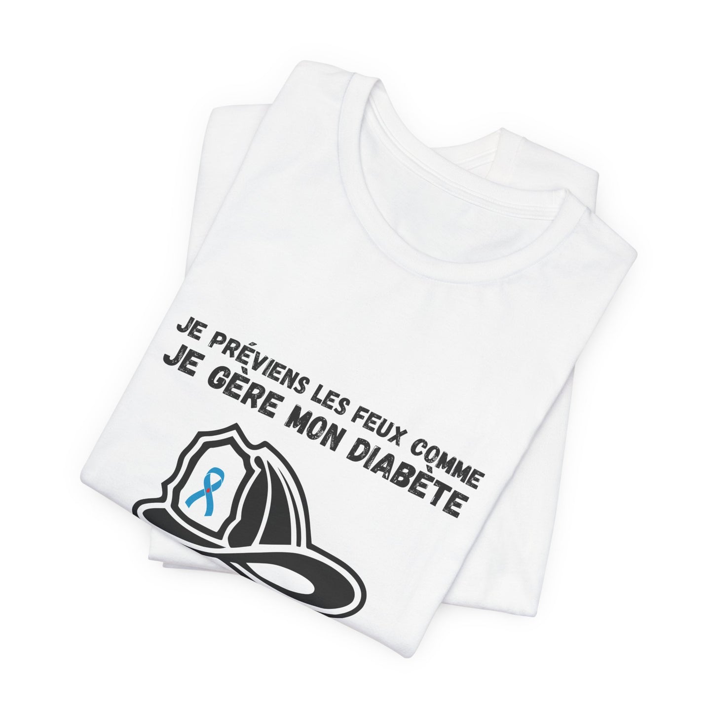 The Diabuddies Store Diabetes & Fire Prevention (French) - Unisex Tee Diabetes & Fire Prevention (French) - Unisex Tee: For the unsung heroes who dedicate their lives to keeping communities safe, while diligently managing their own health. Our Tee is desi