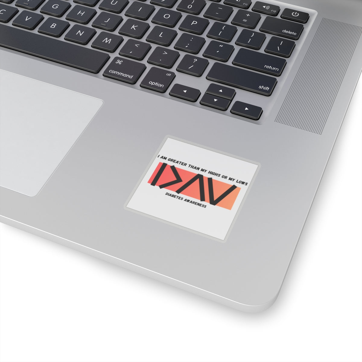 Kiss-Cut Stickers - I am greater than (red/orange) The Diabuddies Store Stickers & Sticker Machines $2.42