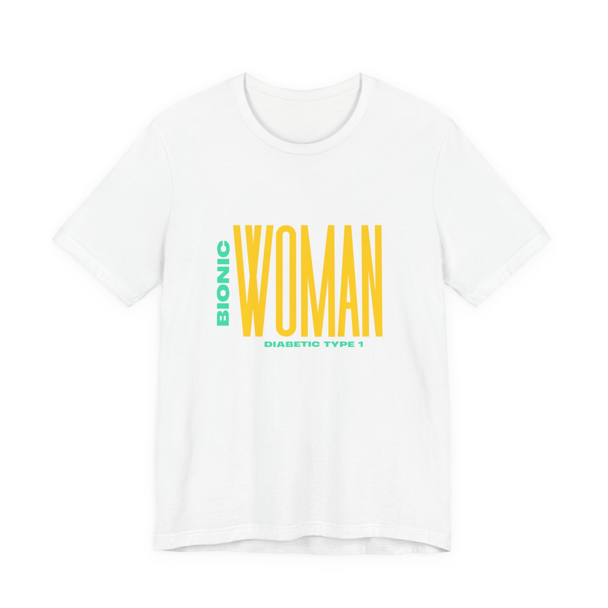 The Diabuddies Store Bionic Woman (Diabetes) - Unisex Tee Bionic Woman (Diabetes) - Unisex Tee: Unleash your inner Bionic strength! This Unisex Tee is a powerful statement of resilience, strength, and modern-day heroism for anyone living with Type 1 Diabe