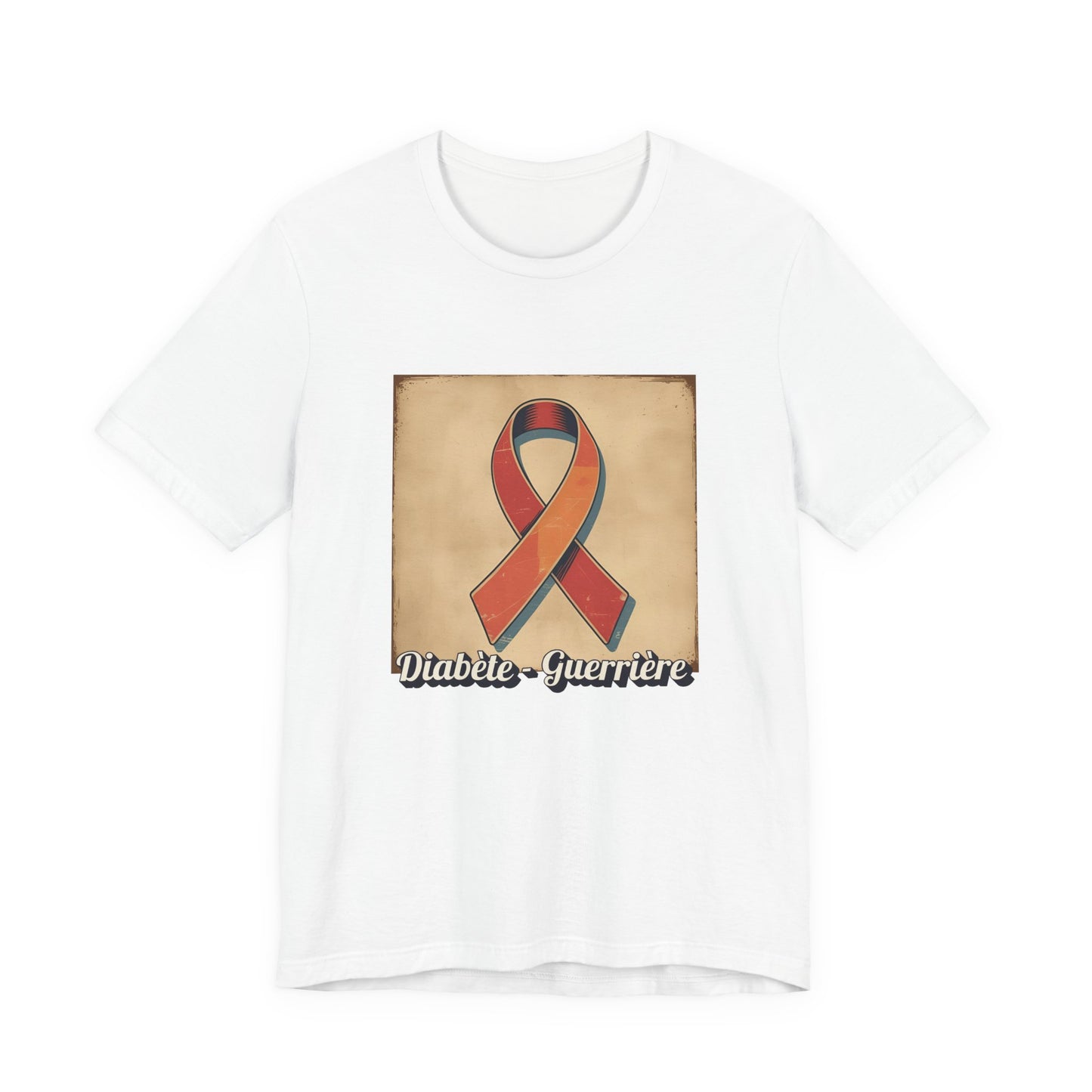 Diabetes Warrior, Retro Style (French/Guerrière) Unisex Tee The Diabuddies Store T-Shirts $22.50