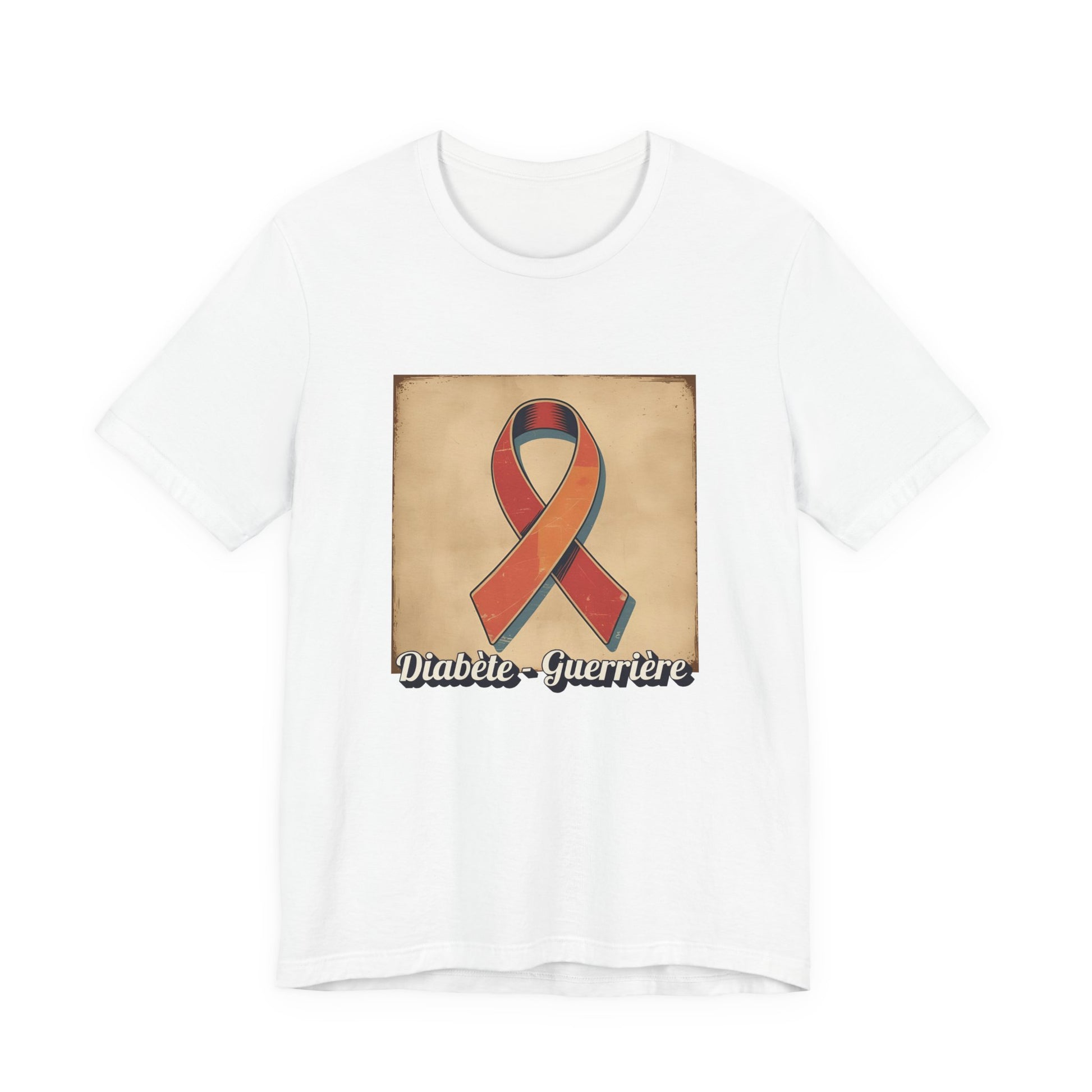 Diabetes Warrior, Retro Style (French/Guerrière) Unisex Tee The Diabuddies Store T-Shirts $22.50
