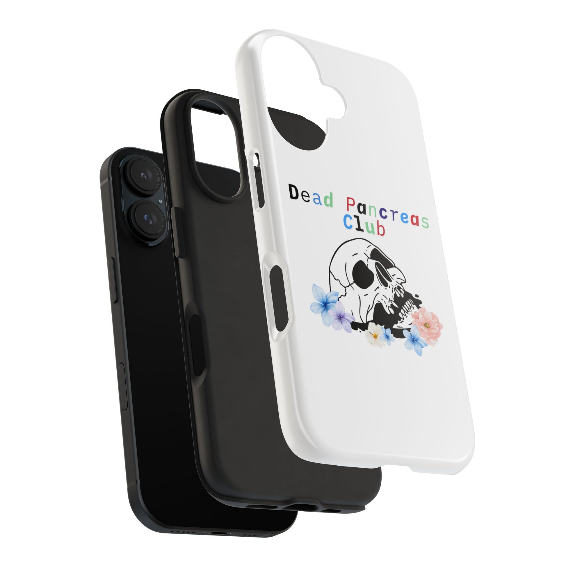 Skull & Flowers Dead Pancreas Club - Phone Case The Diabuddies Store Mobile Phone Cases $18.23