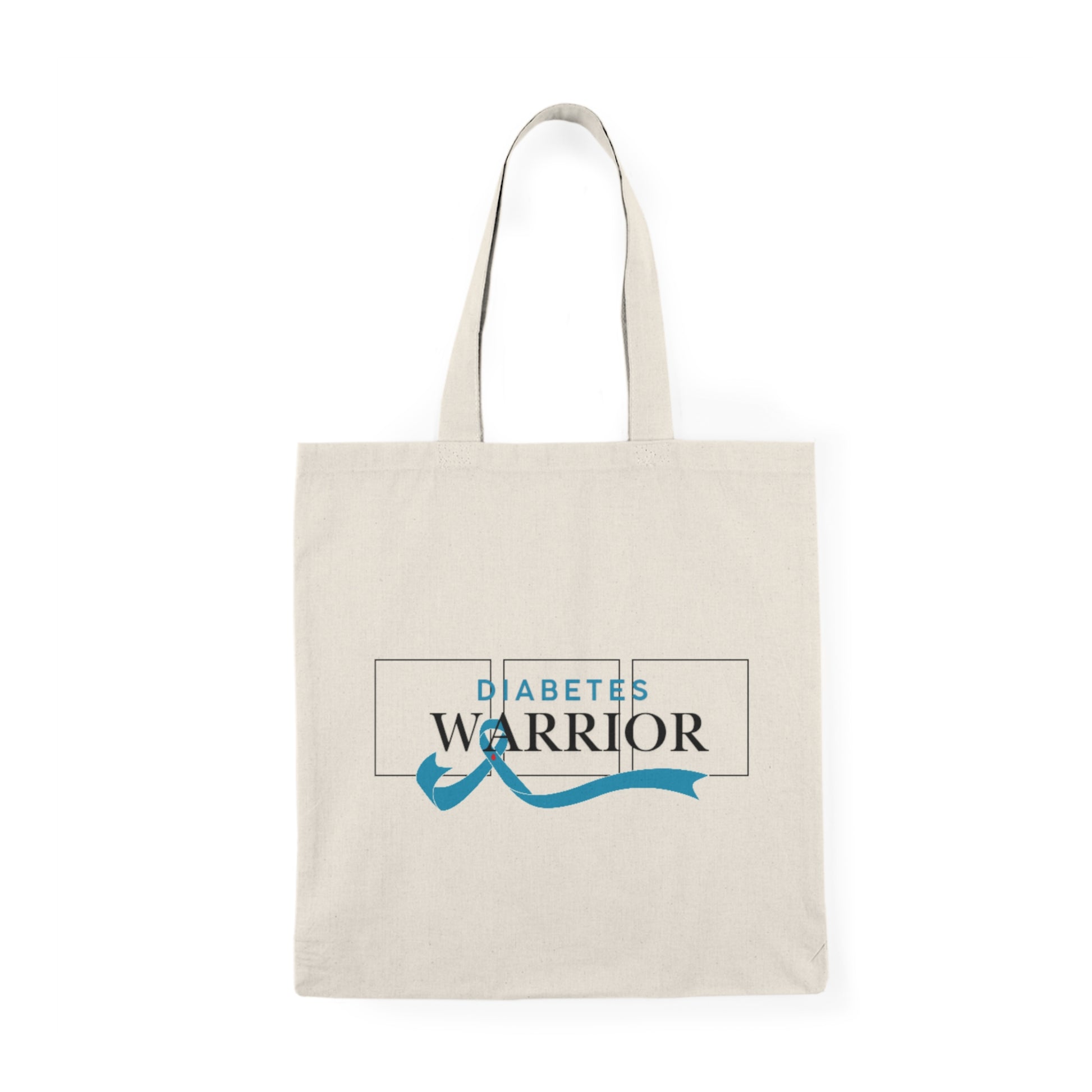 Diabetes Warrior & Blue Ribbon - Tote Bag The Diabuddies Store Tote Bags $9.98