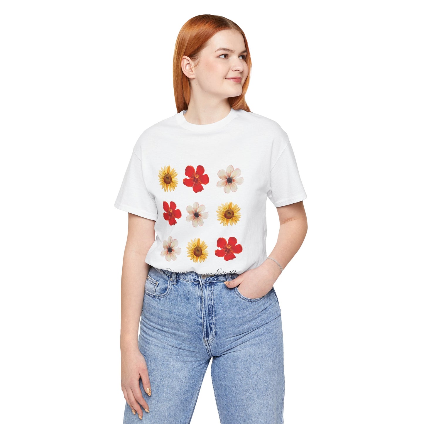 Blossoming with Hope (French) - Unisex Tee The Diabuddies Store T-Shirts $26.38