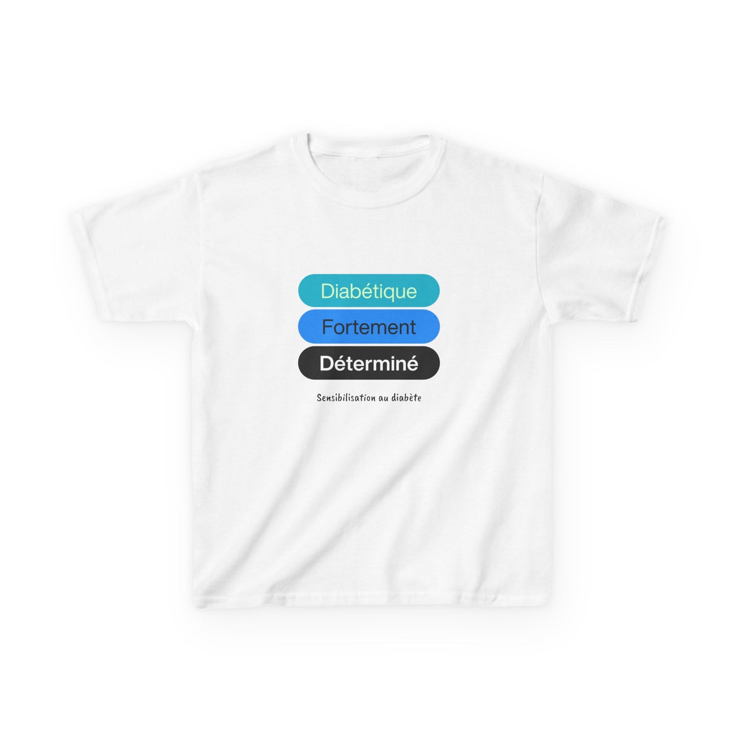 Strongly Determined Diabetic (French) - Kids Tee The Diabuddies Store T-Shirts $18.48