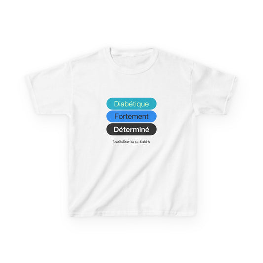 Strongly Determined Diabetic (French) - Kids Tee The Diabuddies Store T-Shirts $18.48
