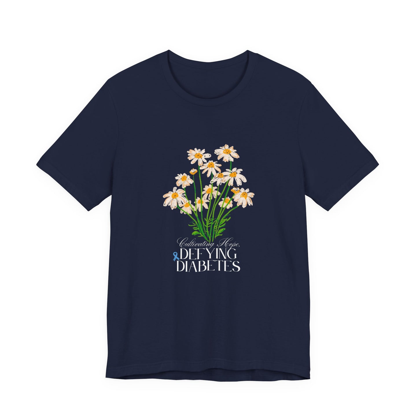 The Diabuddies Store Cultivating Hope, Defying Diabetes - Unisex Tee Cultivating Hope, Defying Diabetes - Unisex Tee: Wear your message of strength! Our "Cultivating Hope, Defying Diabetes" Unisex Tee is more than just a comfortable shirt; it's a powerful