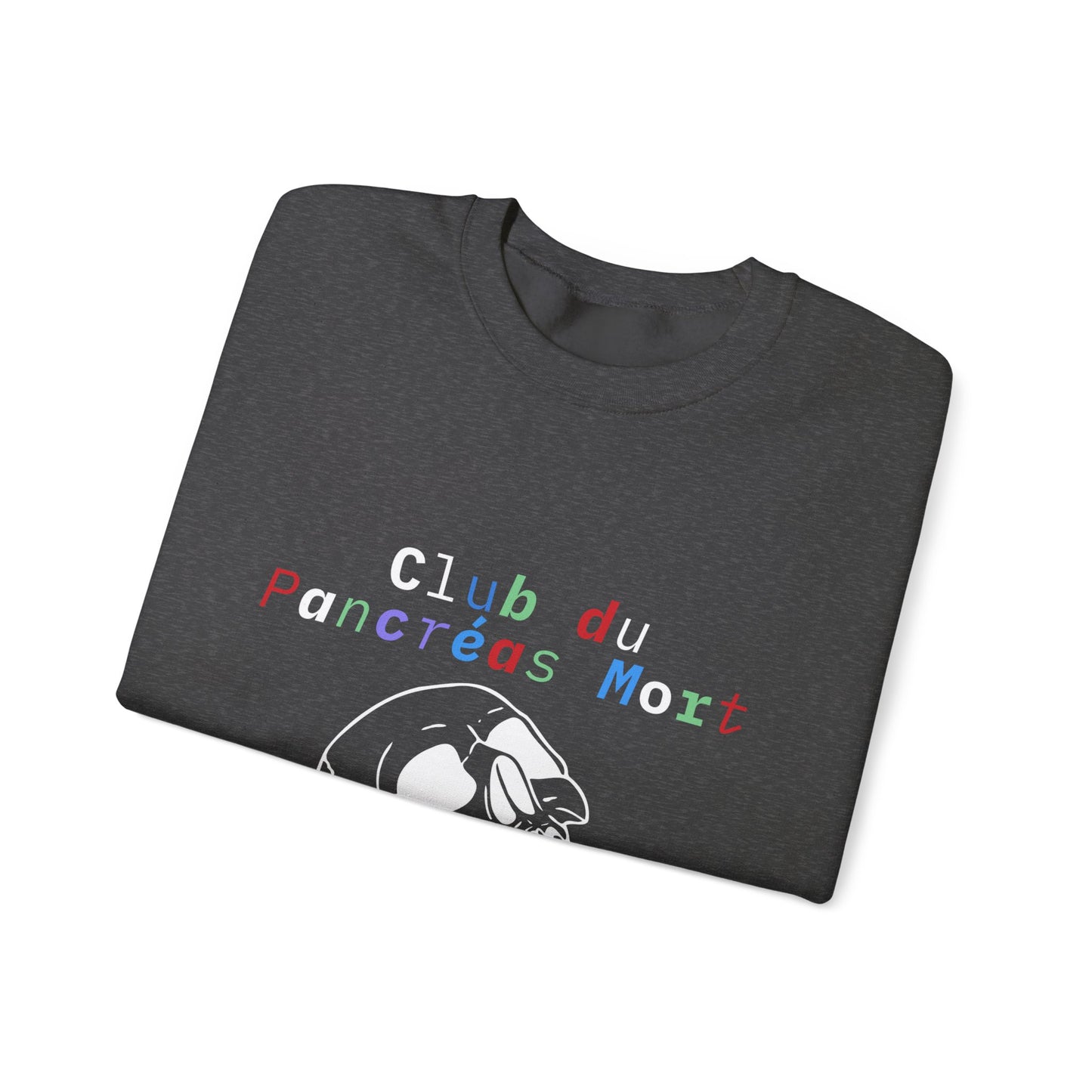 Skull & Flowers Dead Pancreas Club-French Unisex Sweatshirt The Diabuddies Store Sweatshirts $35.70