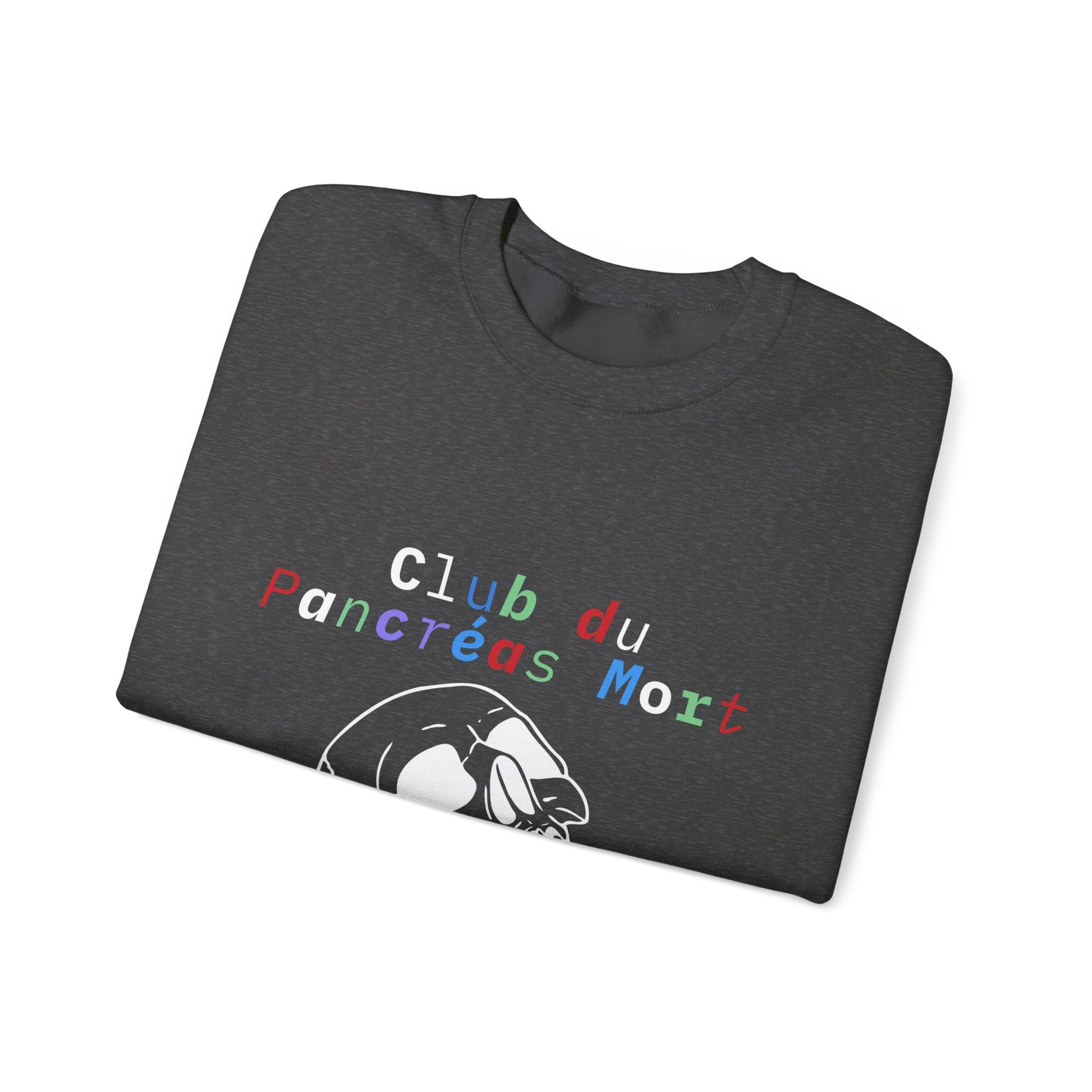 Skull & Flowers Dead Pancreas Club-French Unisex Sweatshirt The Diabuddies Store Sweatshirts $35.70