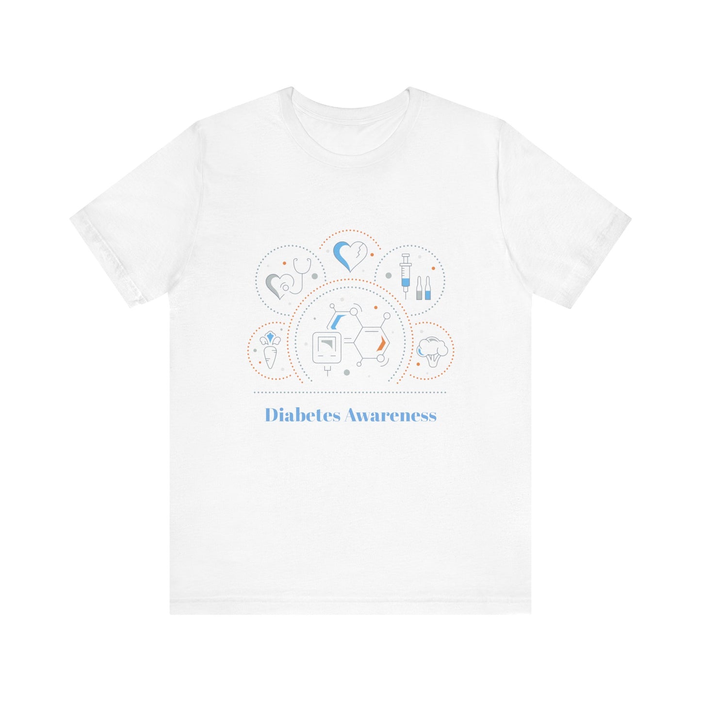 Diabetes Awareness Hexagones - Unisex Tee The Diabuddies Store T-Shirts $24.25