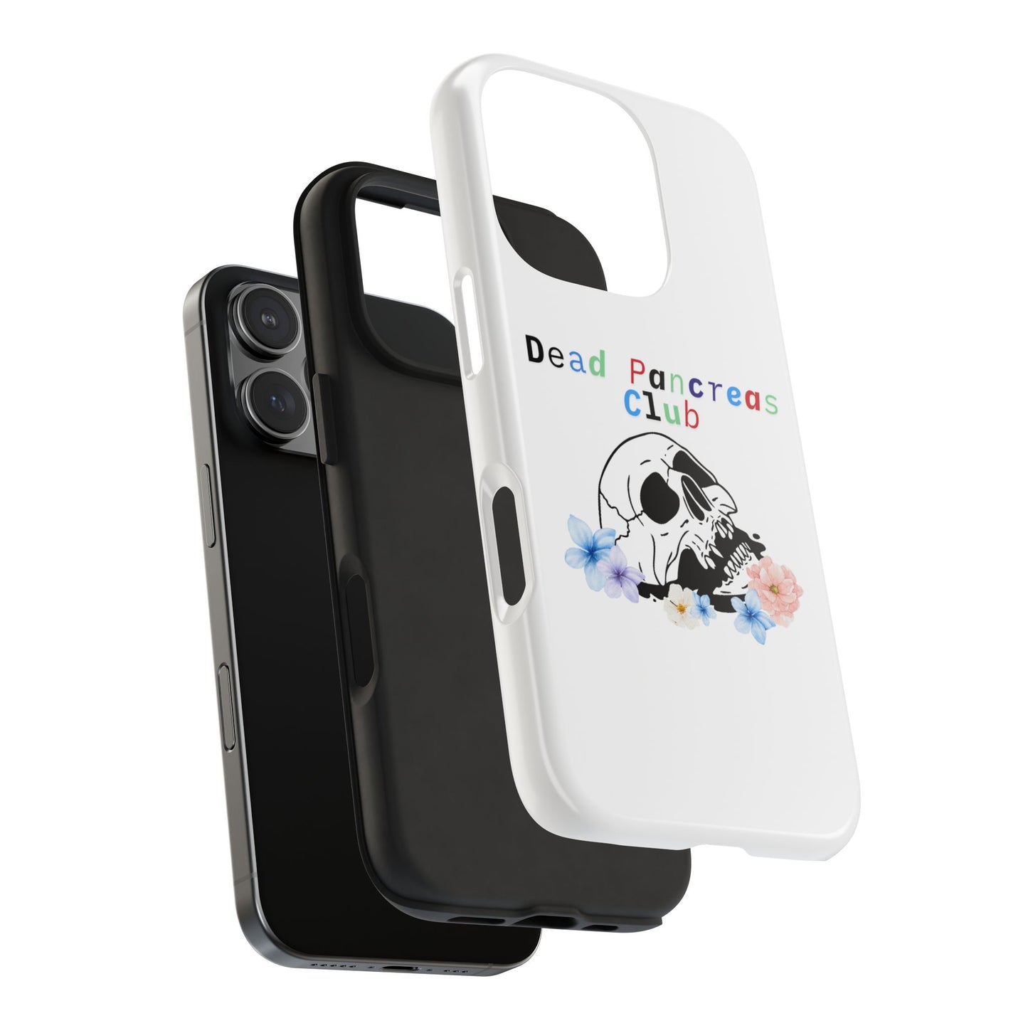Skull & Flowers Dead Pancreas Club - Phone Case The Diabuddies Store Mobile Phone Cases $18.23