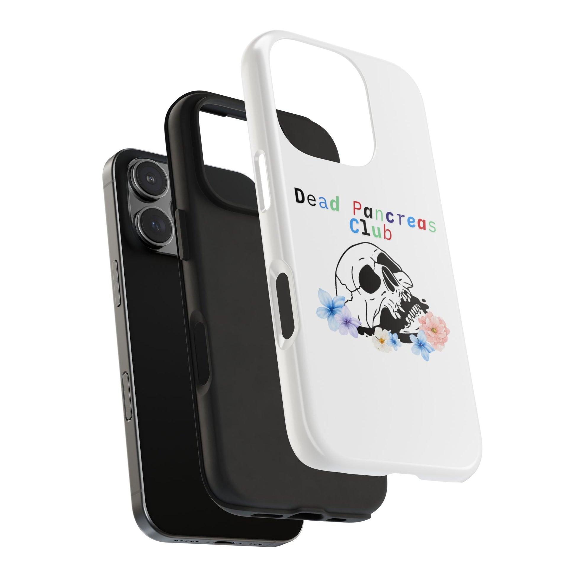 Skull & Flowers Dead Pancreas Club - Phone Case The Diabuddies Store Mobile Phone Cases $18.23