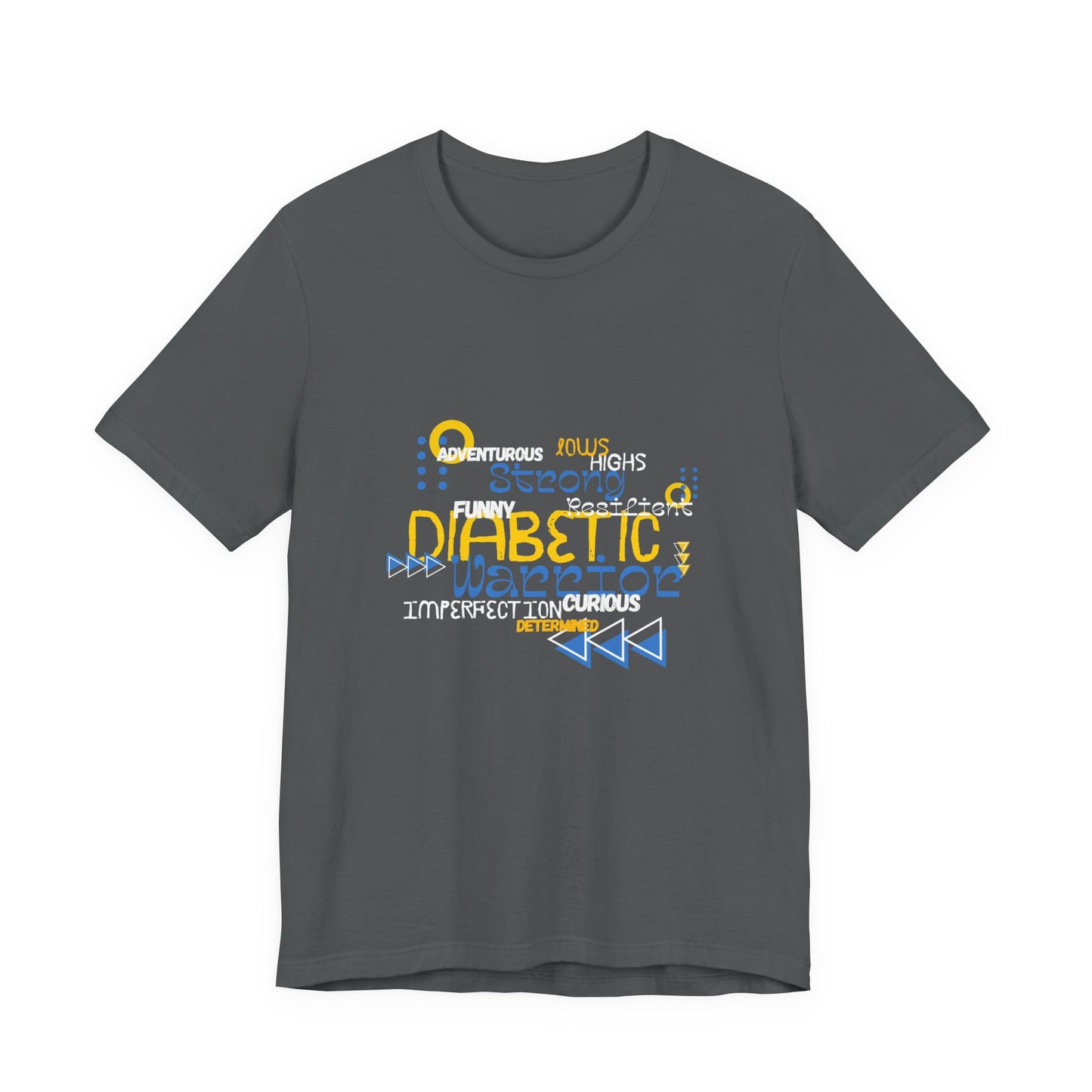 The Diabuddies Store Uplifted & Unleashed - Unisex Tee Uplifted & Unleashed - Unisex Tee: Embrace your strength, defy the odds. The "Uplifted & Unleashed" tee is more than just a shirt; it's a vibrant testament to the diabetic warrior within. Adorned with