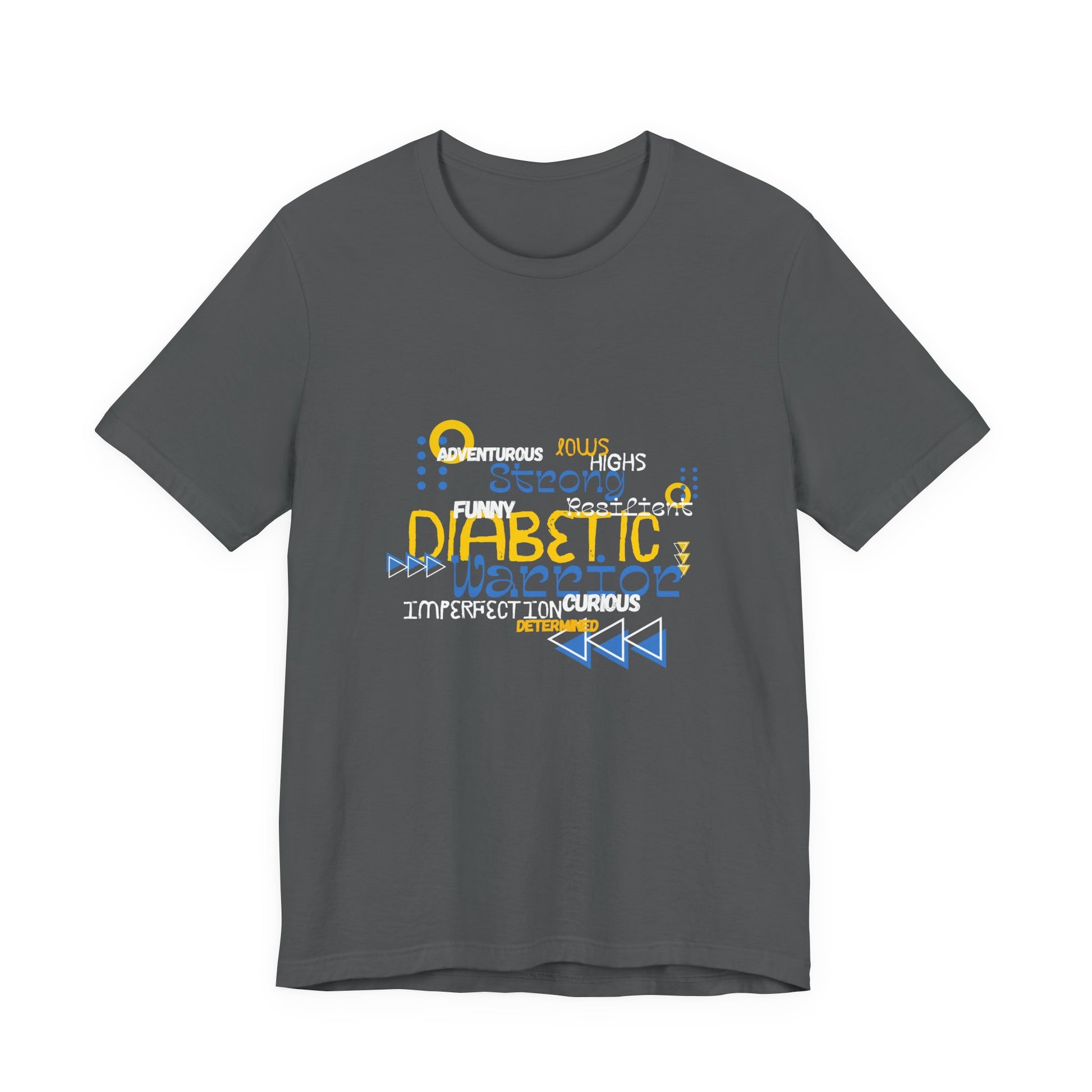The Diabuddies Store Uplifted & Unleashed - Unisex Tee Uplifted & Unleashed - Unisex Tee: Embrace your strength, defy the odds. The "Uplifted & Unleashed" tee is more than just a shirt; it's a vibrant testament to the diabetic warrior within. Adorned with