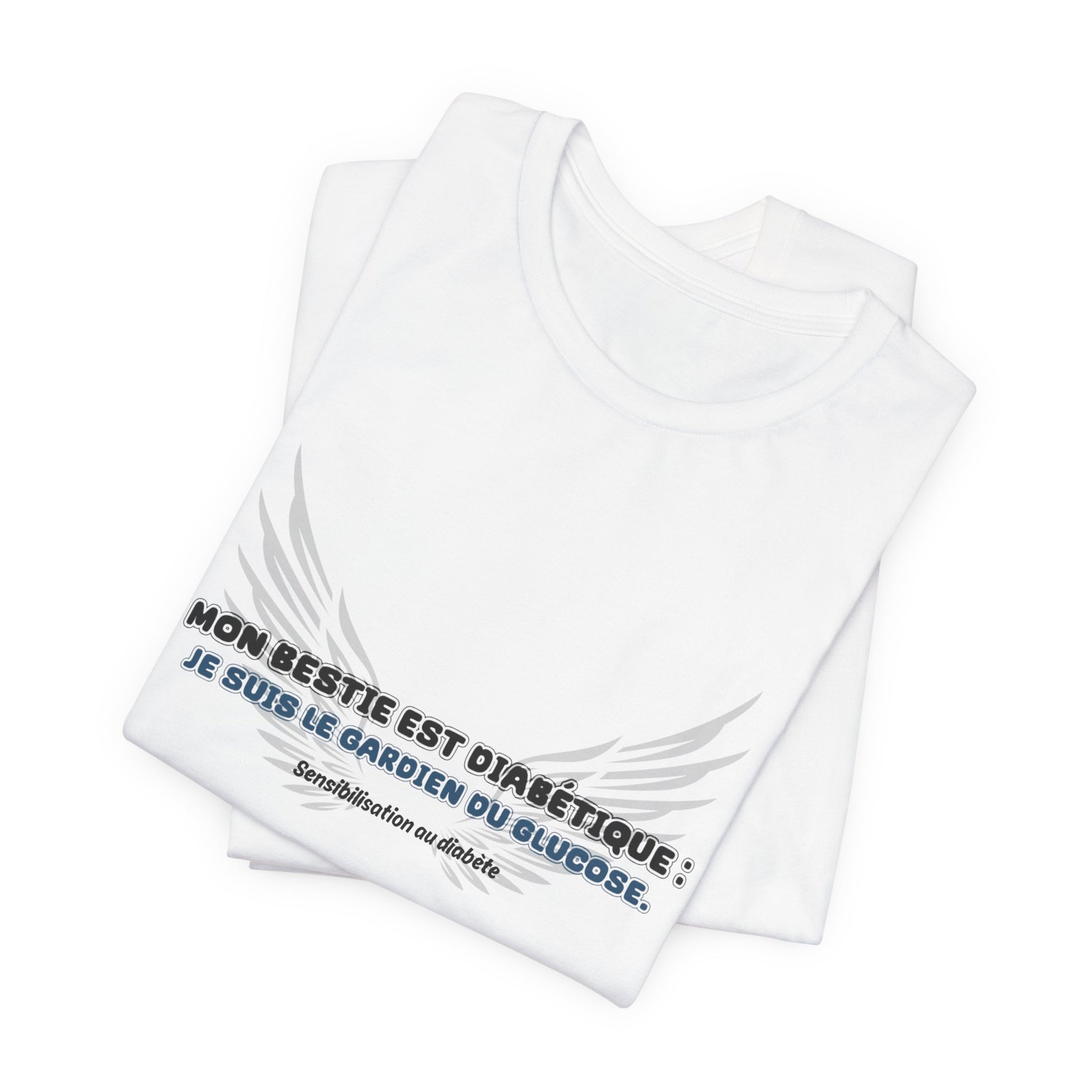 The Diabuddies Store My Bestie is Diabetic (French / Mon Bestie, Guardien) - Unisex Tee My Bestie is Diabetic (French / Mon Bestie, Guardien) - Unisex Tee: Celebrate your vital role! A proud declaration of your commitment and unique connection. T-Shirts $