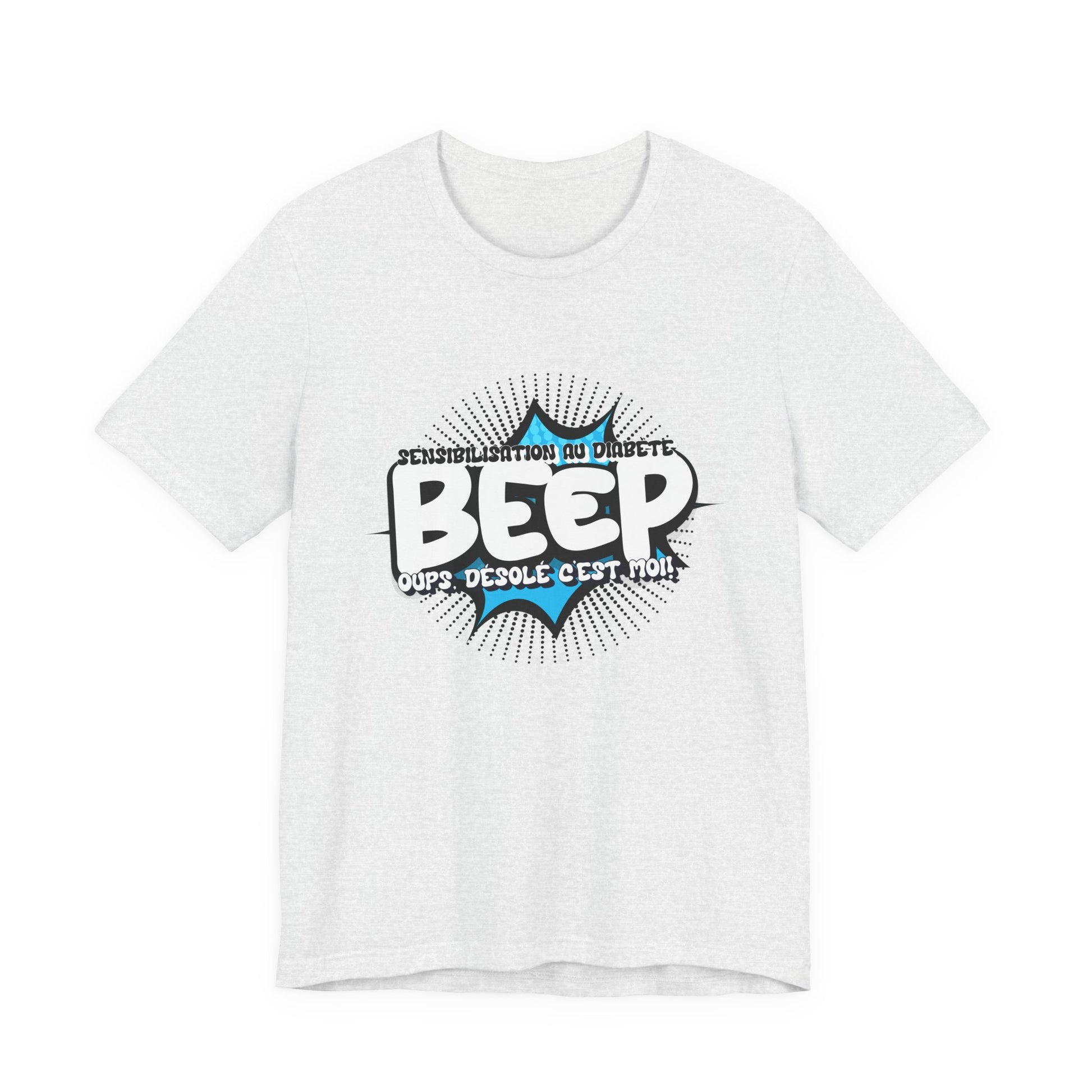 The Diabuddies Store BEEP - Sorry it's me! (French) - Unisex Tee BEEP - Sorry it's me! (French) - Unisex Tee: Always making an entrance? The delightful disruptor! Embrace the constant buzz of life in comfort and style! $30.27 T-Shirts Activewear Clothing,