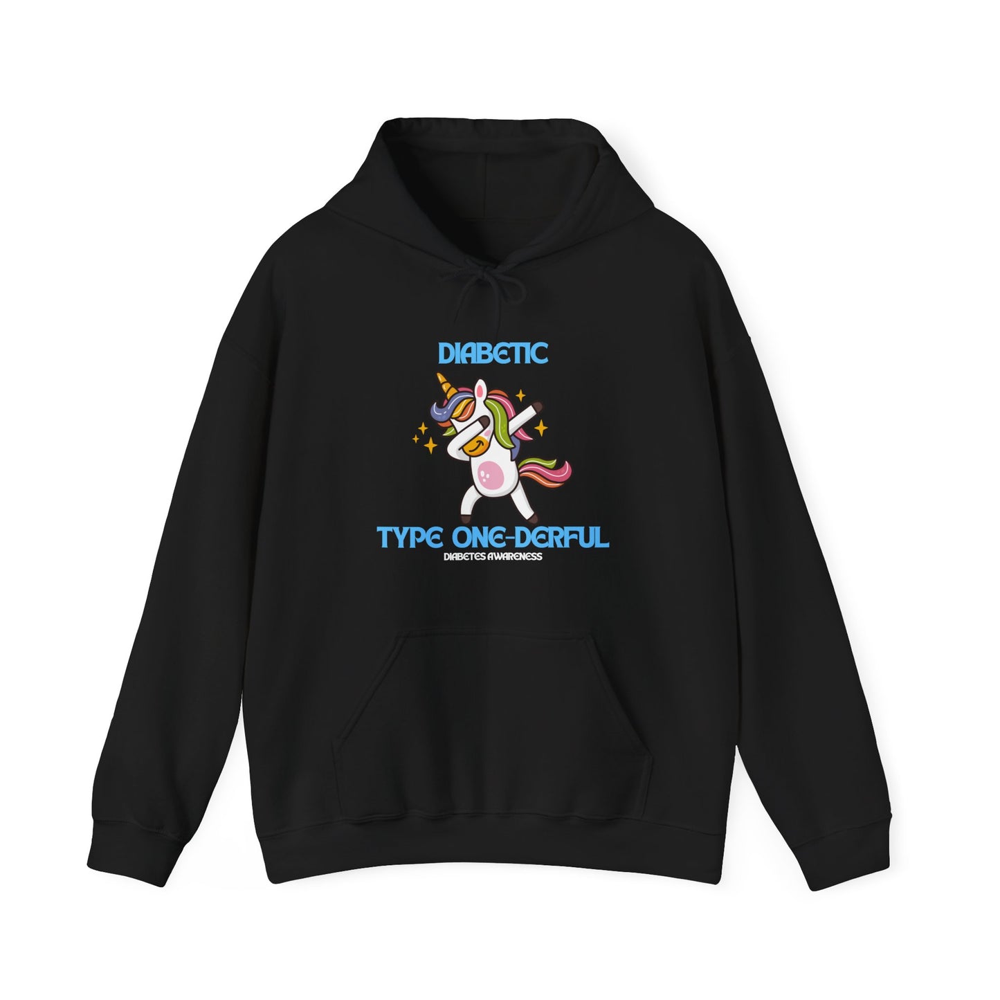 The Diabuddies Store Type One-derful - Unisex Hoodie Type One-derful - Unisex Hoodie: Uniquely Strong, Absolutely Wonderful. Embrace your journey with pride! Our "Type One-derful" tee is a joyful and empowering tribute to everyone living with Type 1 diabe