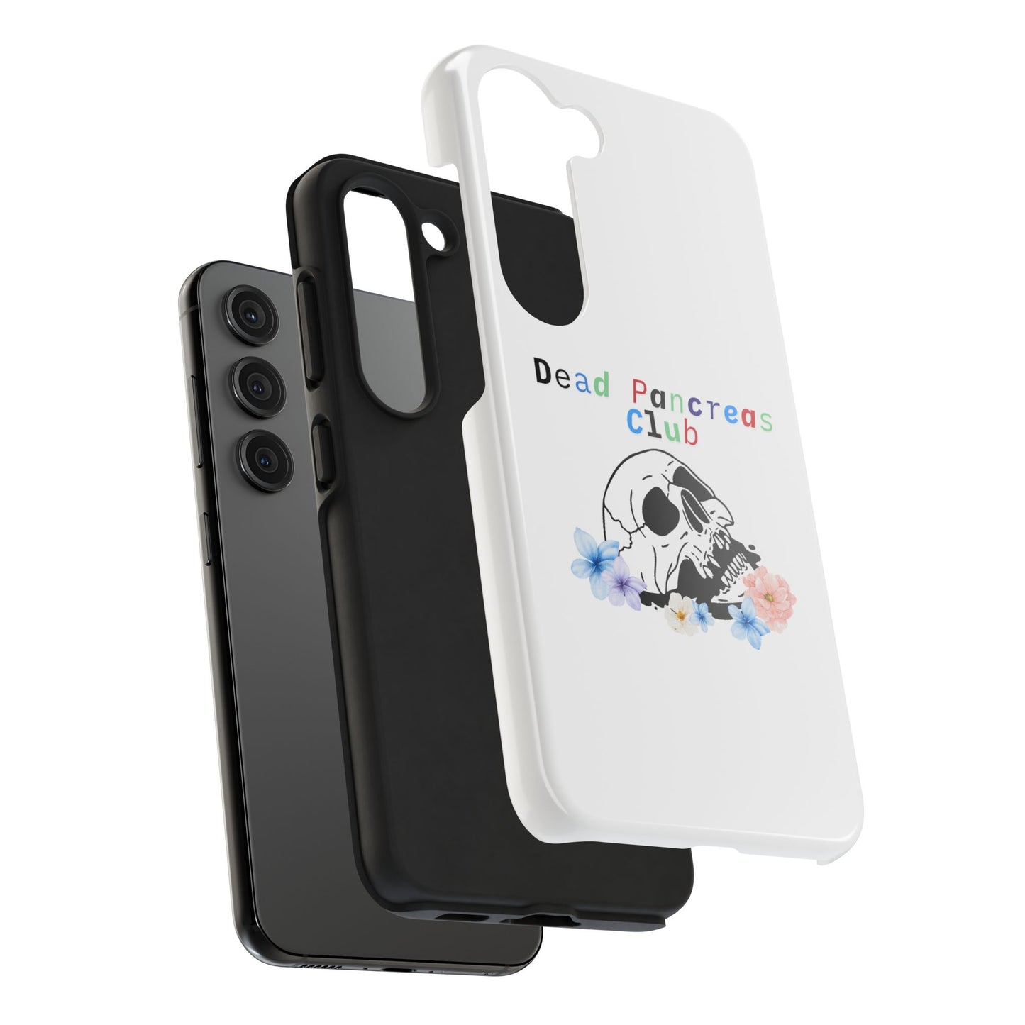 Skull & Flowers Dead Pancreas Club - Phone Case The Diabuddies Store Mobile Phone Cases $18.23