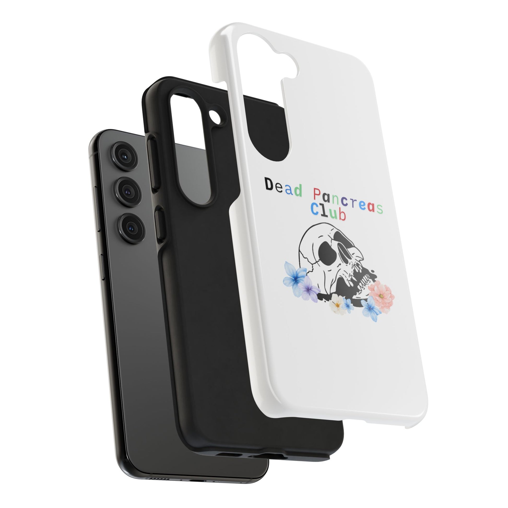 Skull & Flowers Dead Pancreas Club - Phone Case The Diabuddies Store Mobile Phone Cases $18.23