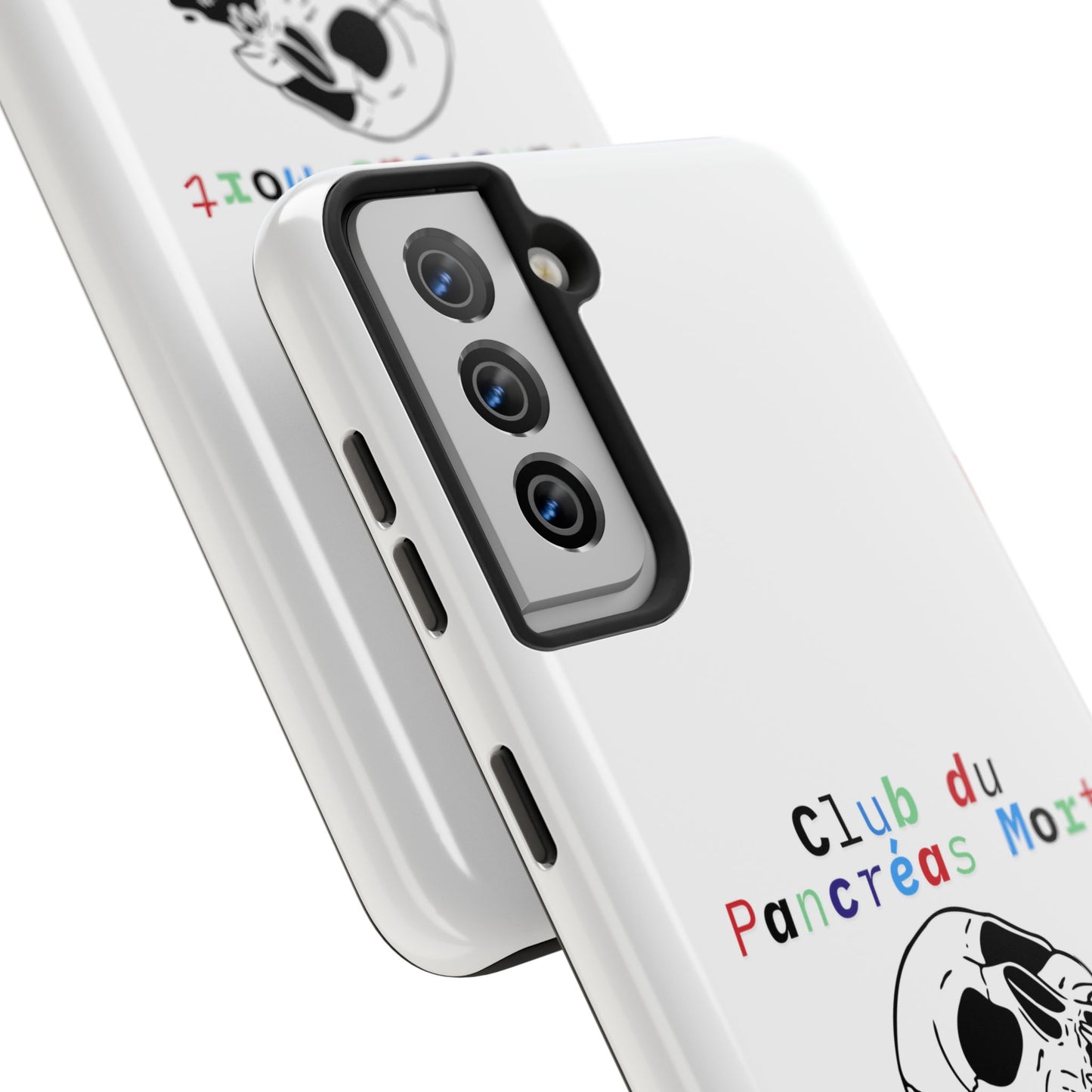 Skull & Flowers, Dead Pancreas Club (French) - Phone Cases The Diabuddies Store Mobile Phone Cases $18.23