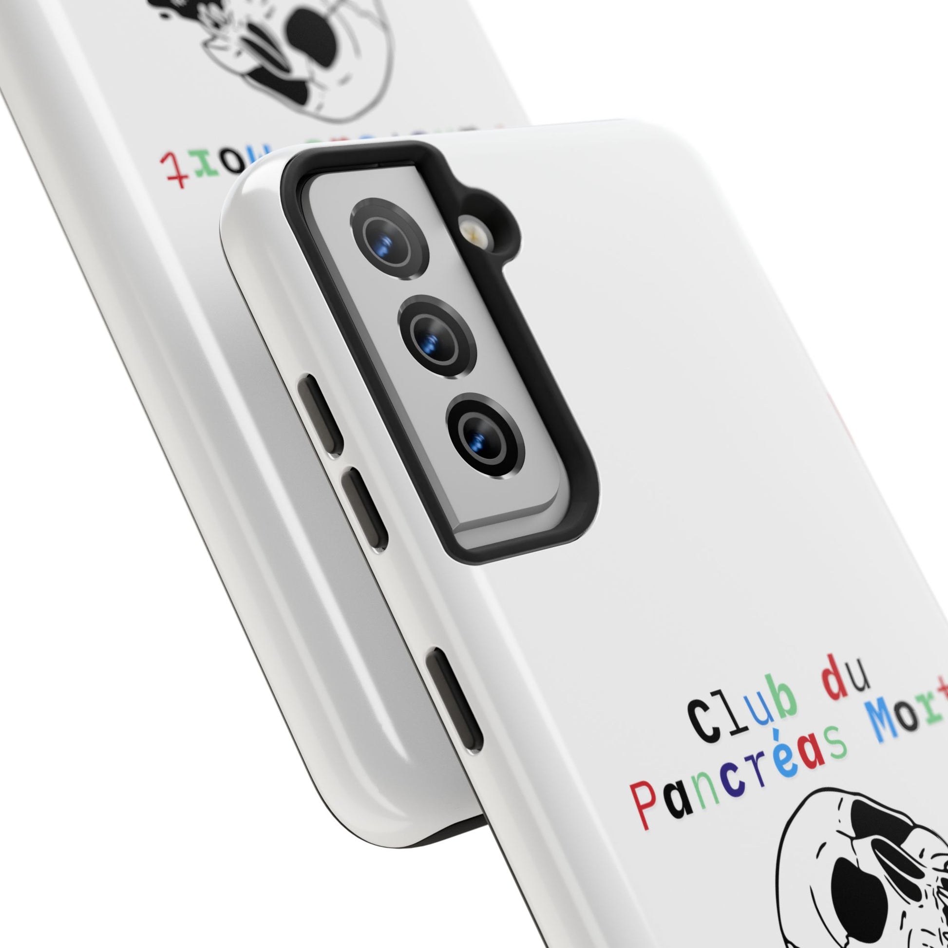 Skull & Flowers, Dead Pancreas Club (French) - Phone Cases The Diabuddies Store Mobile Phone Cases $18.23
