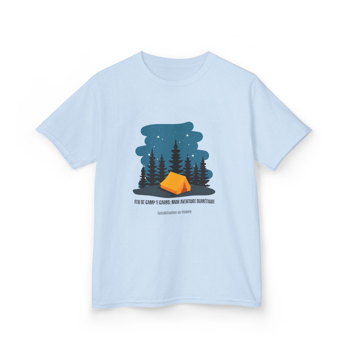 The Diabuddies Store Campfire & Carbs! My Diabetic Adventure (French) - Kids Tee Campfire & Carbs! My Diabetic Adventure (French) - Kids Tee: Magic campfires, carb counting. This tee celebrates every sweet, mindful adventure! T-Shirts $17.06