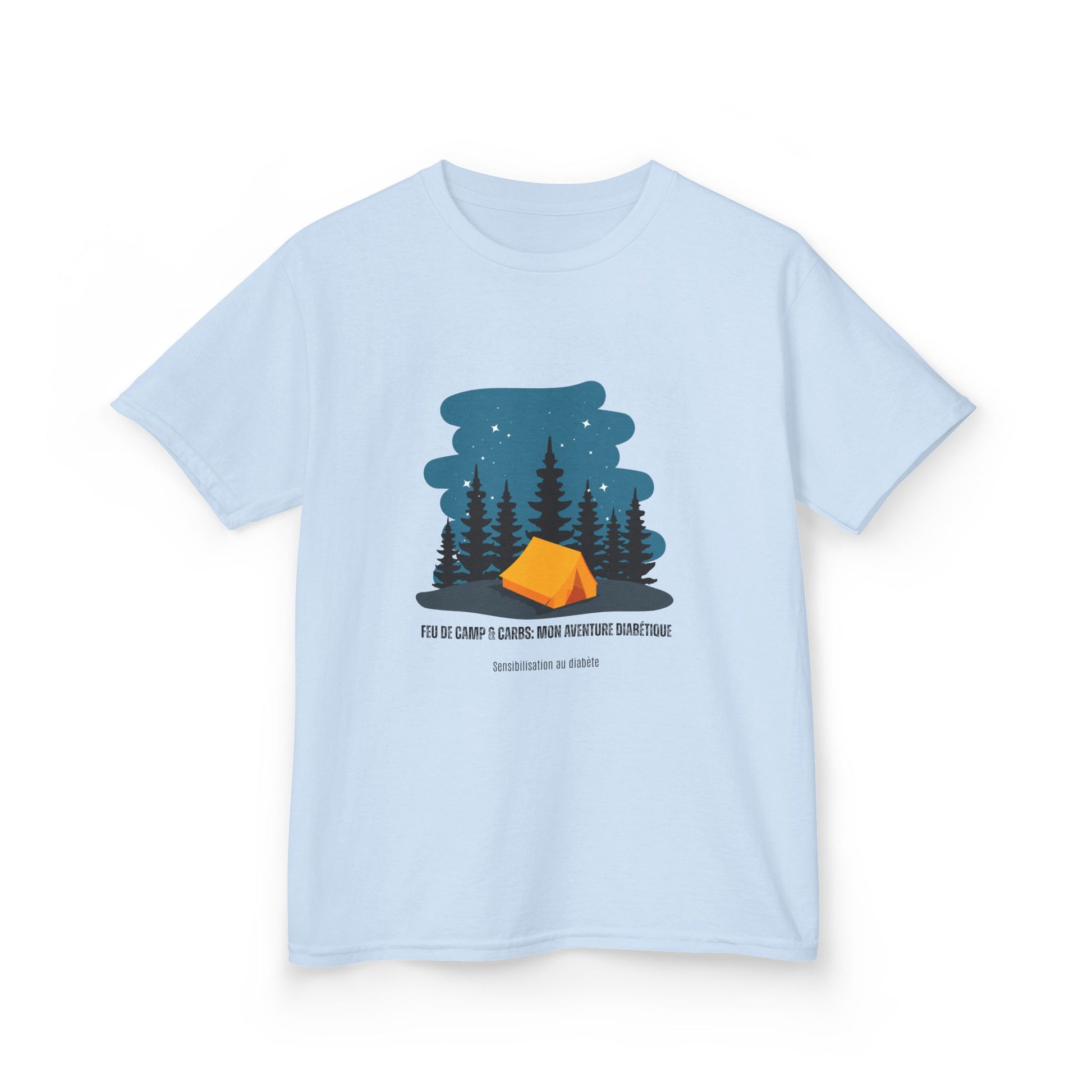 The Diabuddies Store Campfire & Carbs! My Diabetic Adventure (French) - Kids Tee Campfire & Carbs! My Diabetic Adventure (French) - Kids Tee: Magic campfires, carb counting. This tee celebrates every sweet, mindful adventure! T-Shirts $17.06