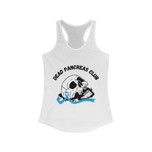 Skull & Blue Ribbon, Dead Pancreas Club - Racerback Tank The Diabuddies Store Tank Tops $19.96