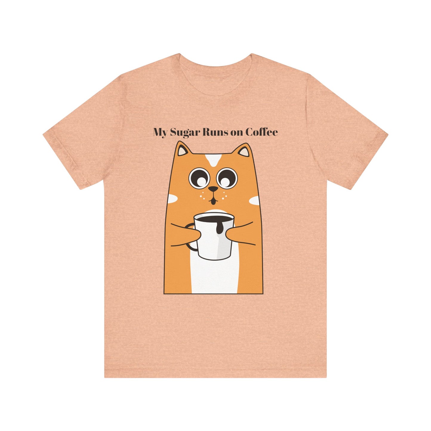 Sugar Runs on Coffee - Unisex Tee The Diabuddies Store T-Shirts $24.73