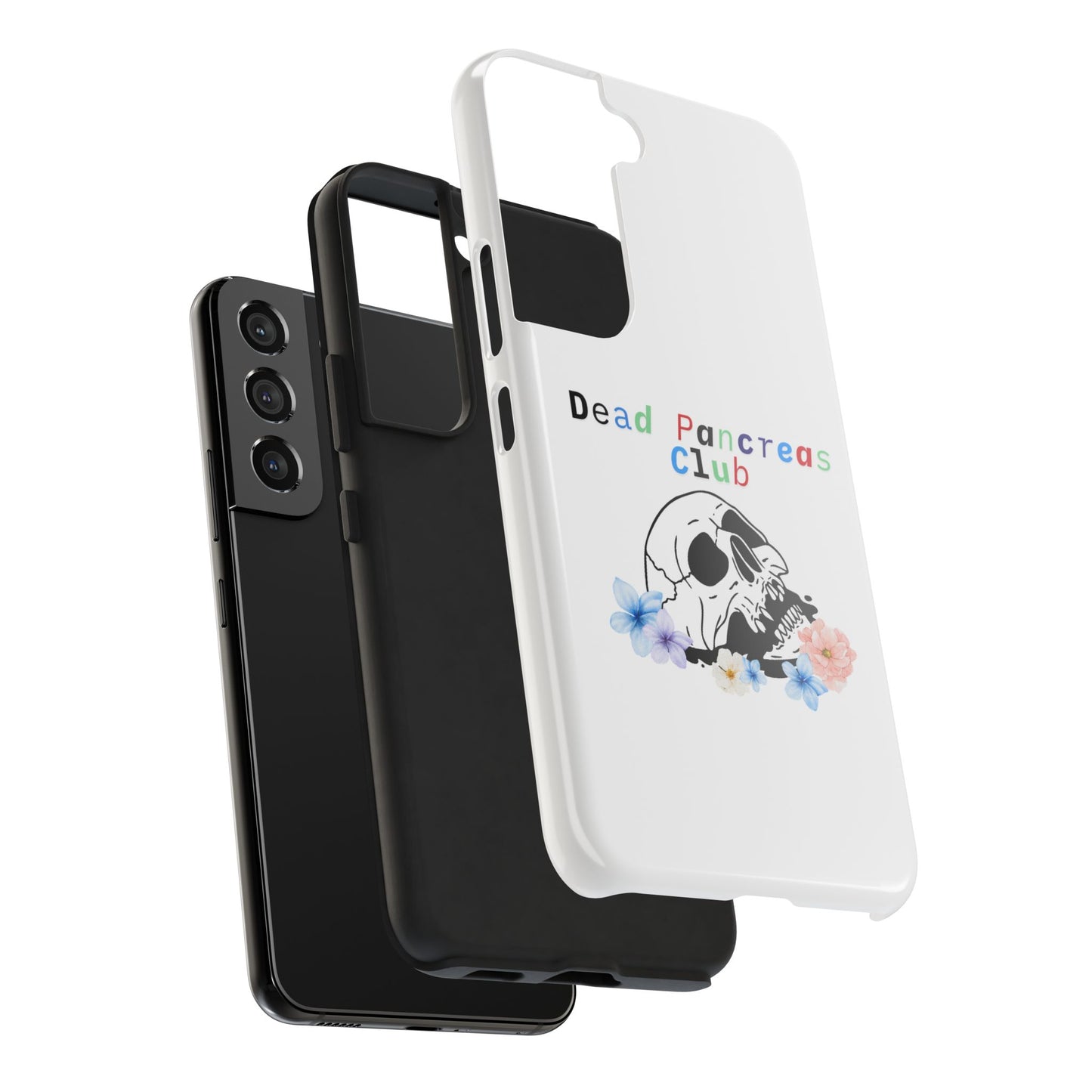 Skull & Flowers Dead Pancreas Club - Phone Case The Diabuddies Store Mobile Phone Cases $18.23