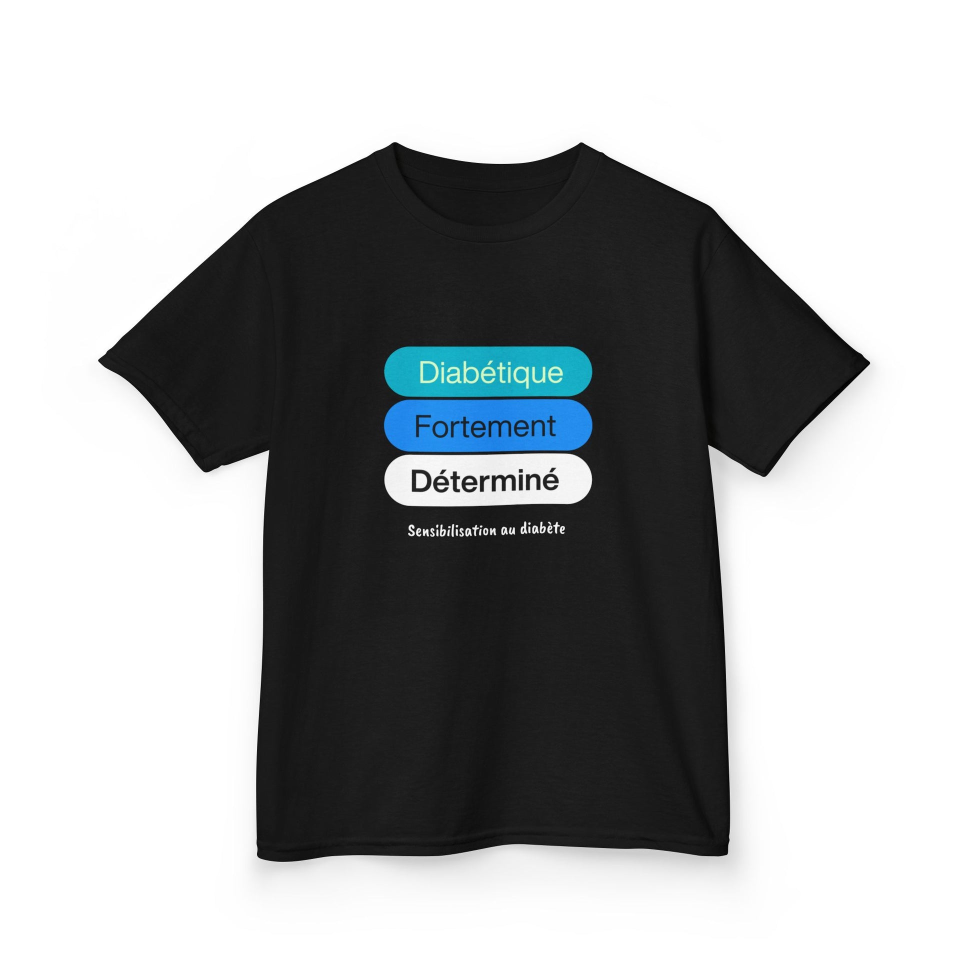 Strongly Determined Diabetic (French) - Kids Tee The Diabuddies Store T-Shirts $19.22