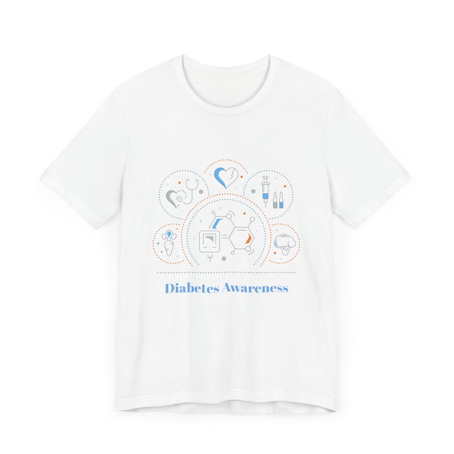 Diabetes Awareness Hexagones - Unisex Tee The Diabuddies Store T-Shirts $24.25