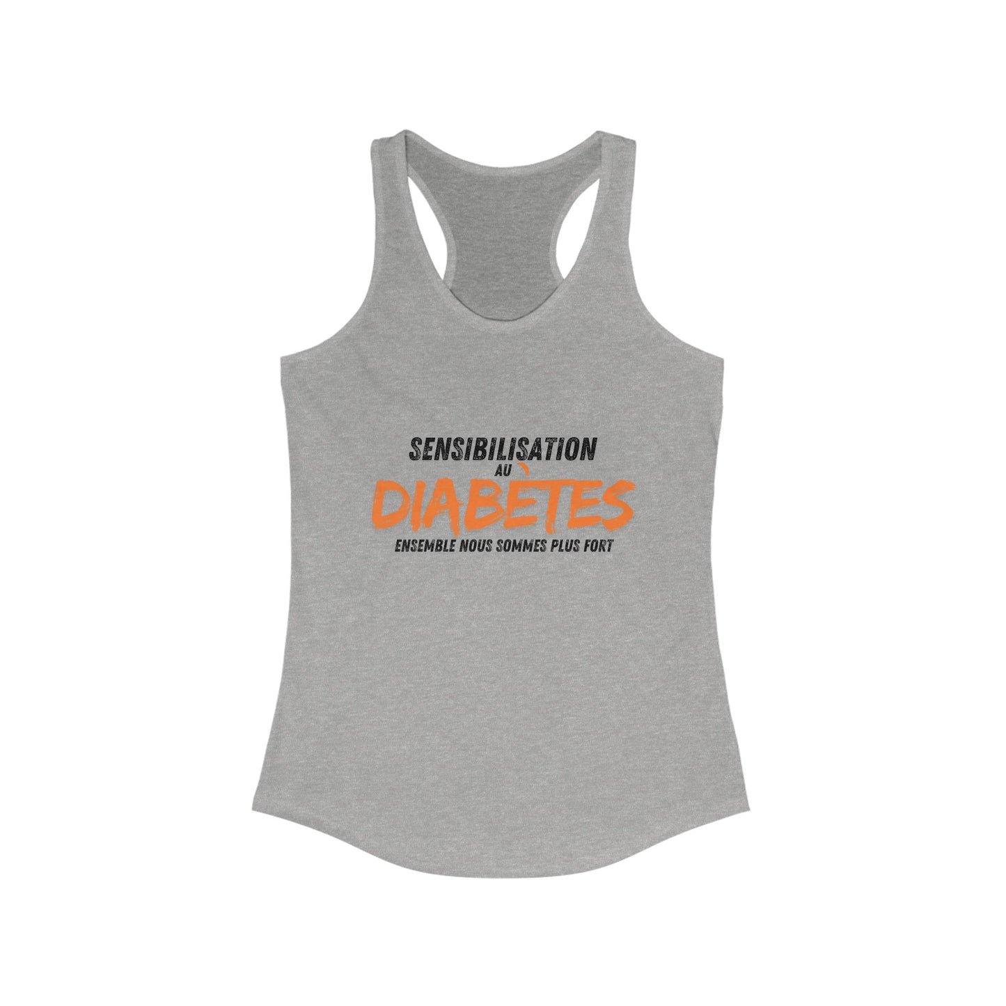 Stronger Together (French) - Racerback Tank The Diabuddies Store Tank Tops $19.96