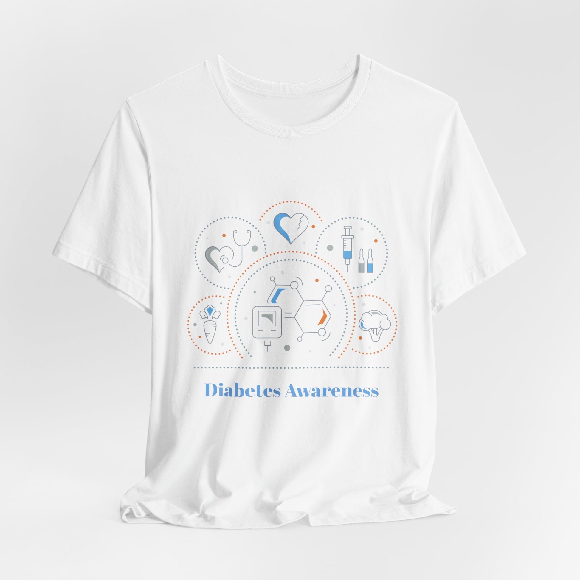 Diabetes Awareness Hexagones - Unisex Tee The Diabuddies Store T-Shirts $24.25