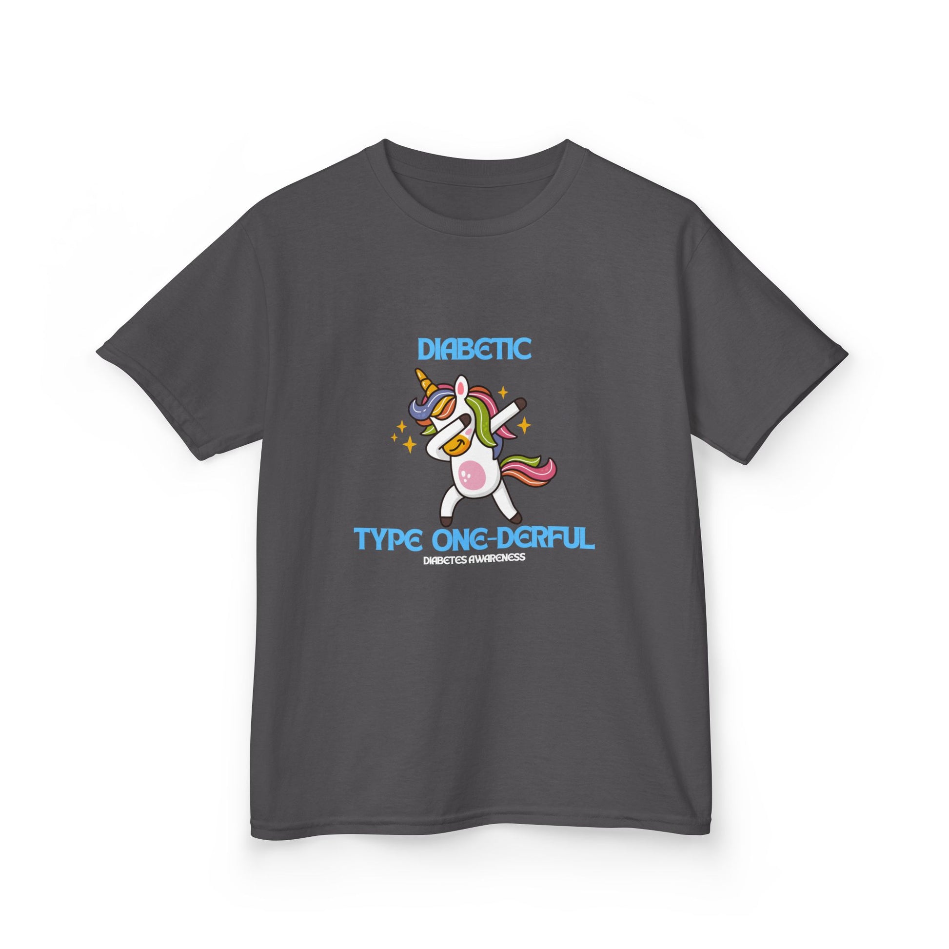 The Diabuddies Store Diabetes Type One-derful - Kids Tee Diabetes Type One-derful - Kids Tee: This Tee is a celebration of strength and uniqueness! Let your child proudly declare their "Type One-derful" spirit with a smile. T-Shirts $19.22