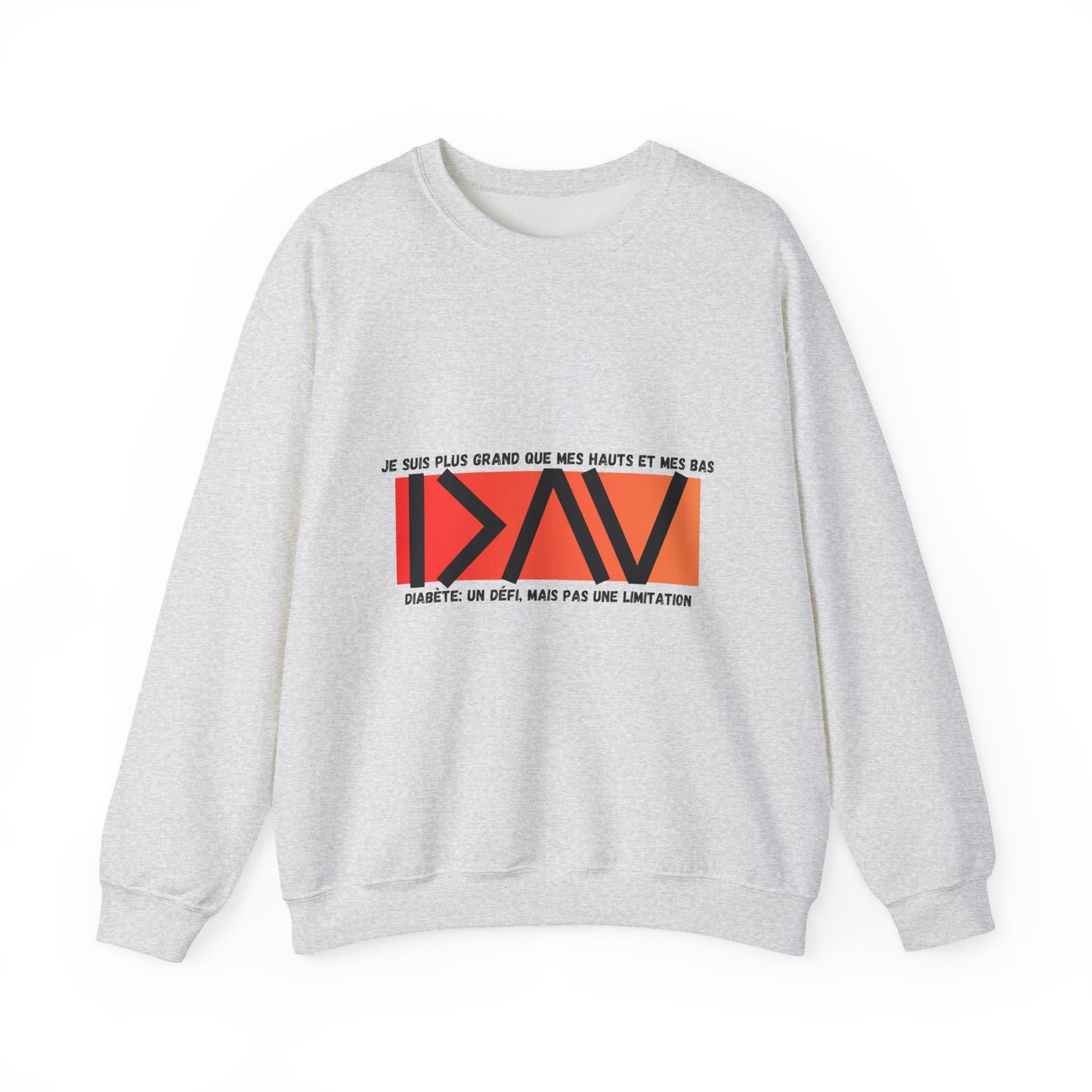 The Diabuddies Store Greater than (French/Orange) - Unisex Sweatshirt Greater than (French/Orange) - Unisex Sweatshirt: Rise above and wrap yourself in strength with the "Greater Than (French/Orange)" Unisex Sweatshirt! $29.49 Sweatshirts Casual Wear,Comf