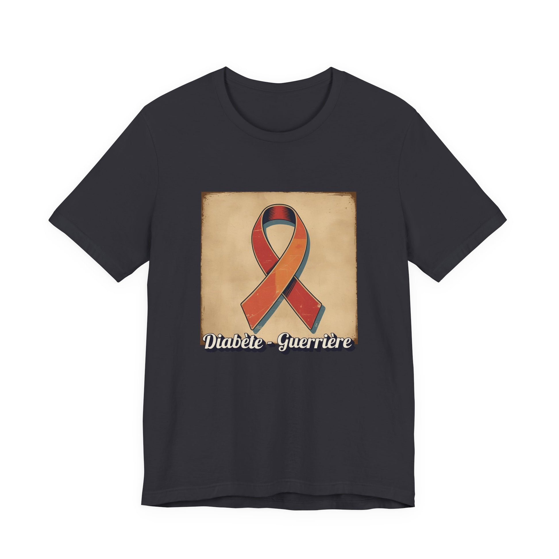 Diabetes Warrior, Retro Style (French/Guerrière) Unisex Tee The Diabuddies Store T-Shirts $22.50