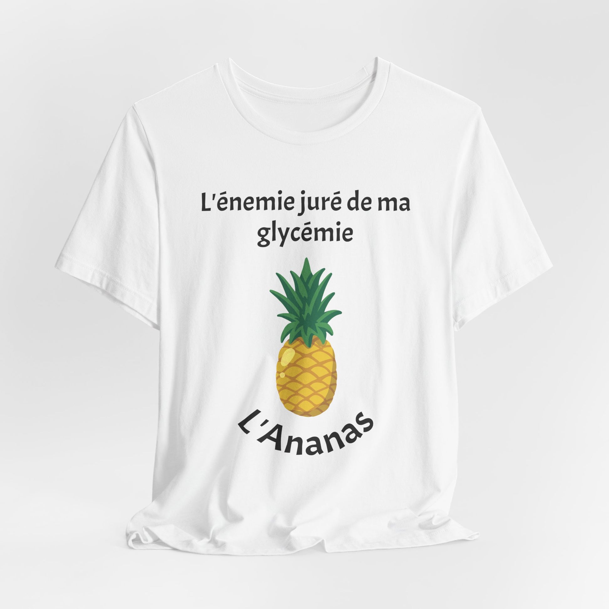 Blood Sugar's Arch Nemesis The Pineapple (French) Unisex Tee The Diabuddies Store T-Shirts $25.00