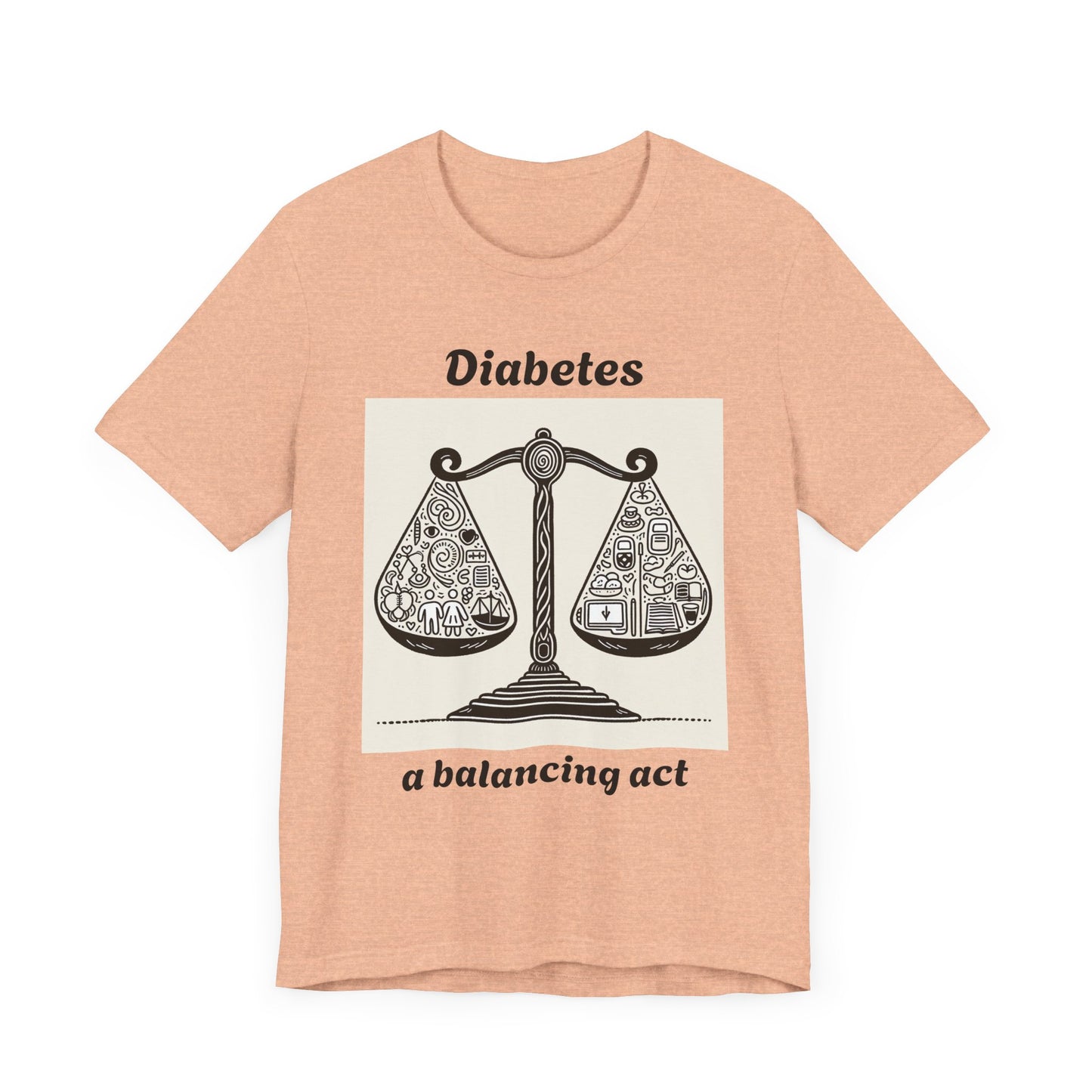 Diabetes Balancing Act - Unisex Tee The Diabuddies Store T-Shirts $24.25